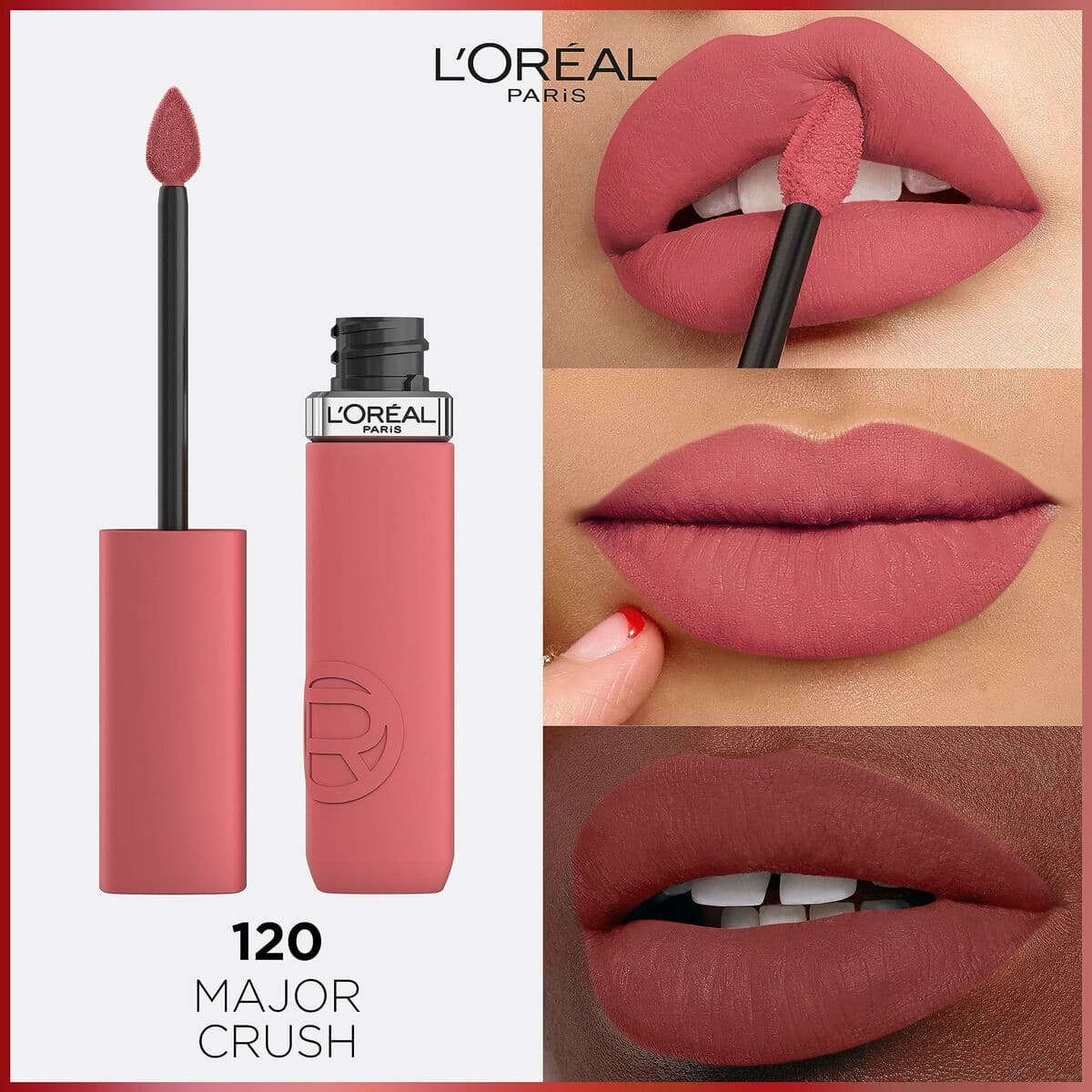 Liquid lipstick L'Oreal Make Up Infaillible Matte Resistance Nº 120 Nº 120-Major Crush (1 Unit) - Image 5