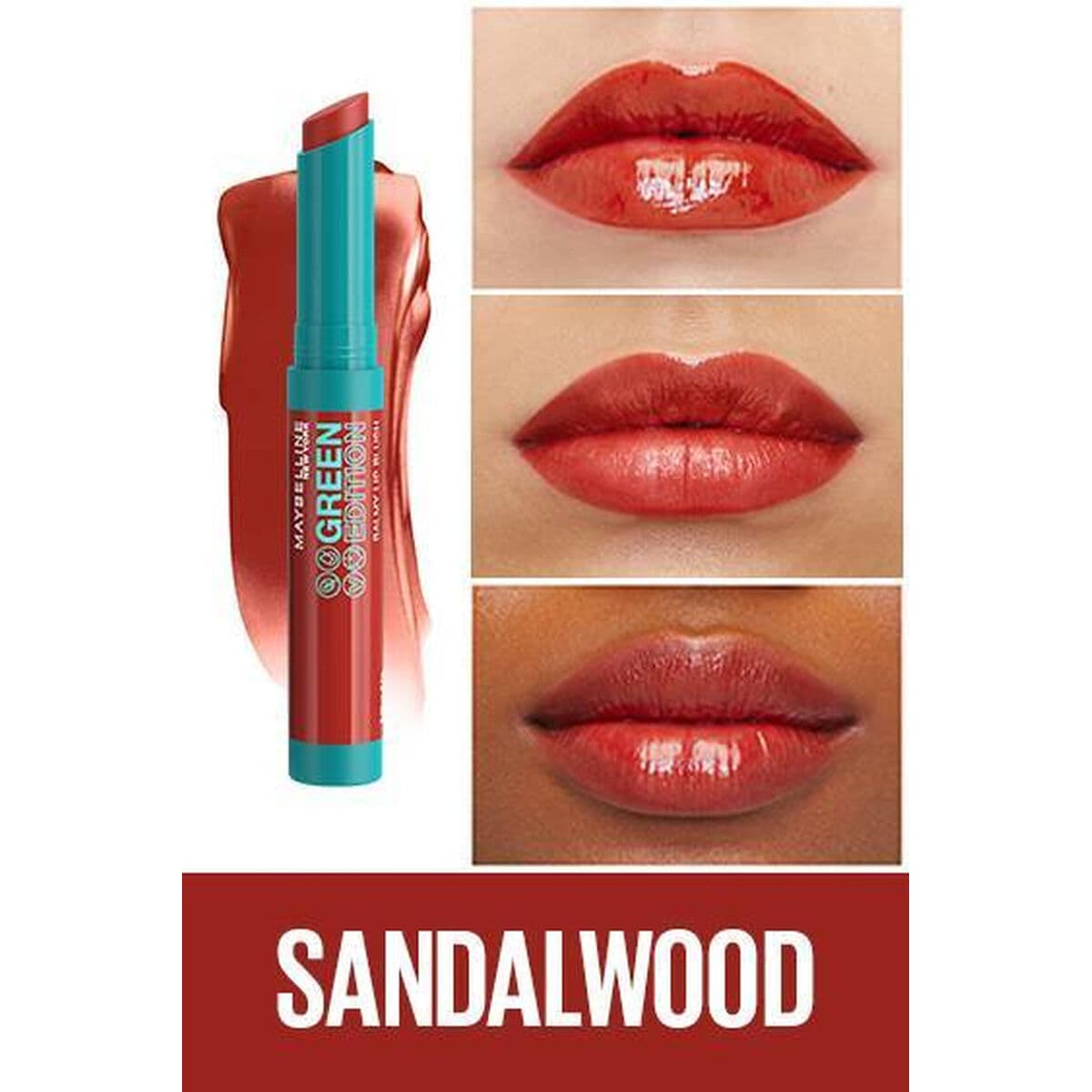 Gekleurde Lip Balsem Maybelline Green Edition Nº 10-Sandalwood 1,7 g - Image 2