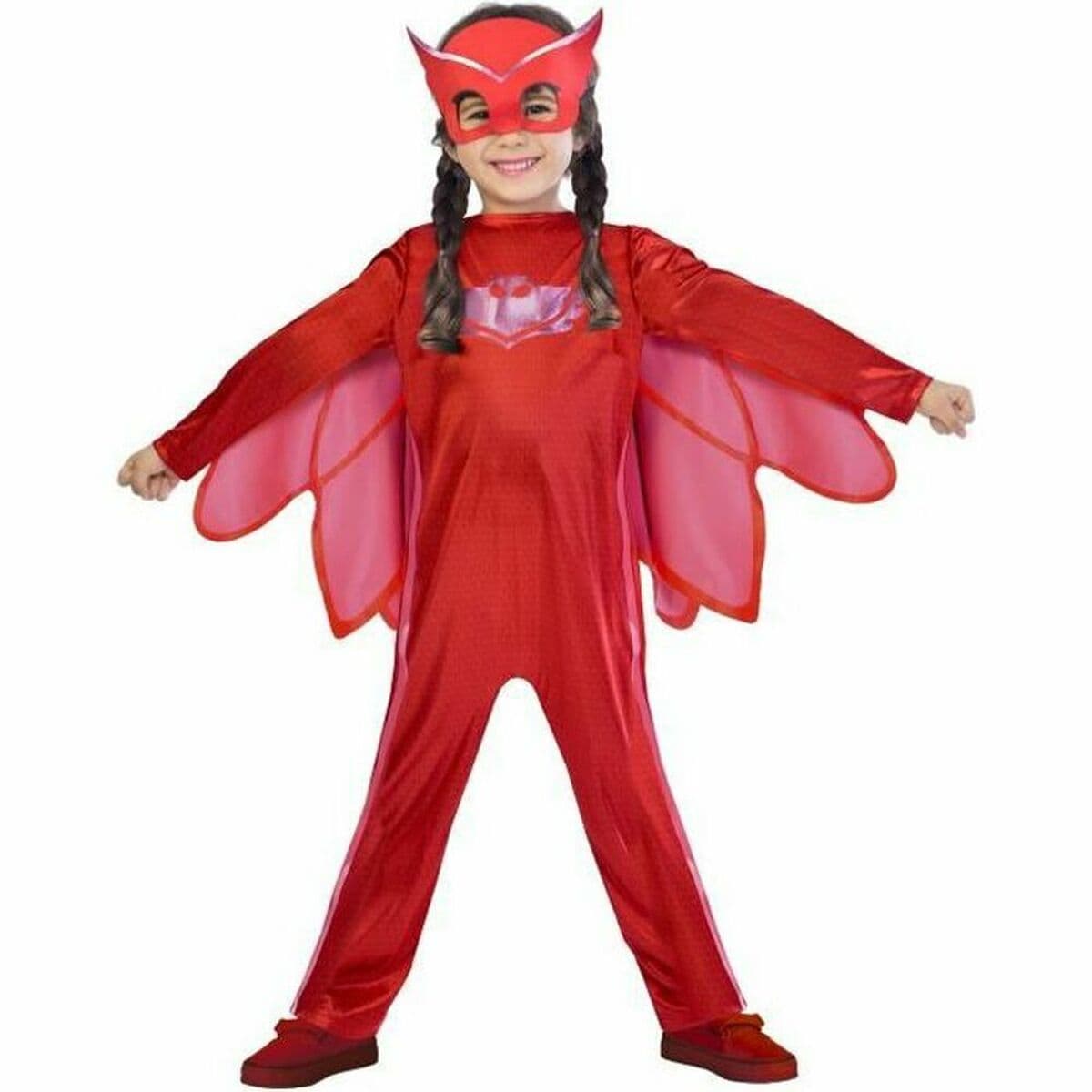 Verkleidung für Kinder Pj Masks Owlette Rot (3 Stücke)