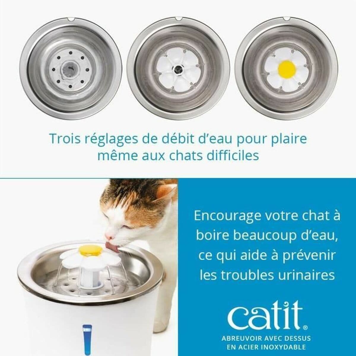 Fonte para Animais de Estimação Catit Branco Plástico/Aço inoxidável - Image 4