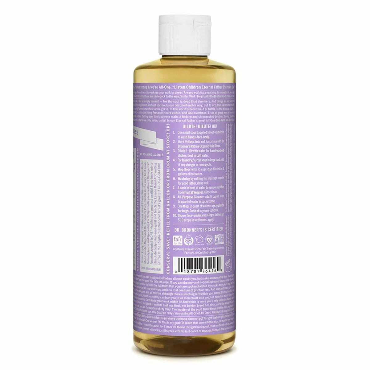 Skystas muilas Dr Bronner's 475 ml Levandos - Image 2