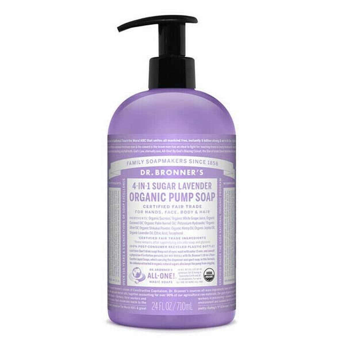 Vonios gelis Dr Bronner's 4 in 1 Sugar Lavender 710 ml