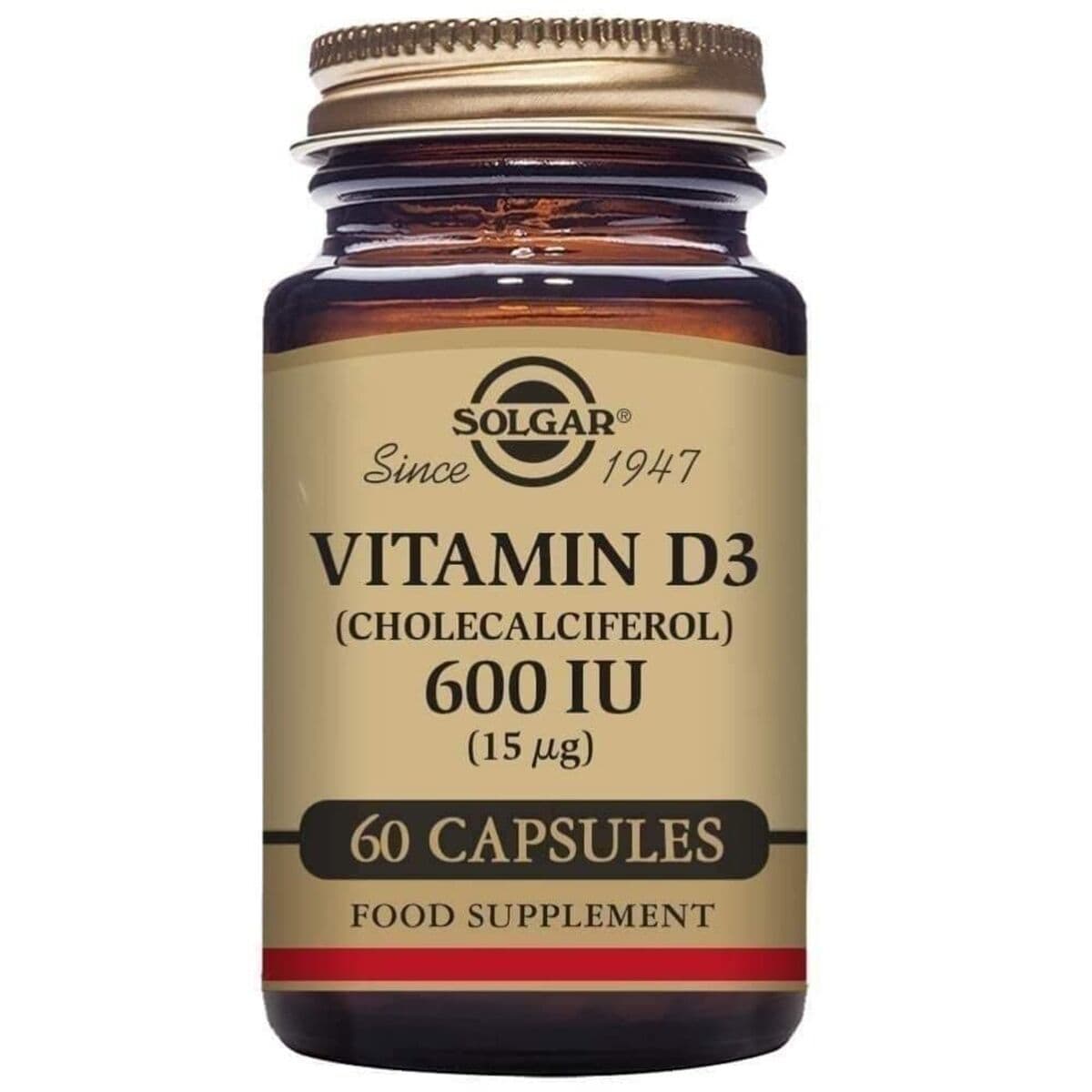 Vitaminas D3 (Cholekalciferolis) Solgar 600 iu 60 Kapsulės