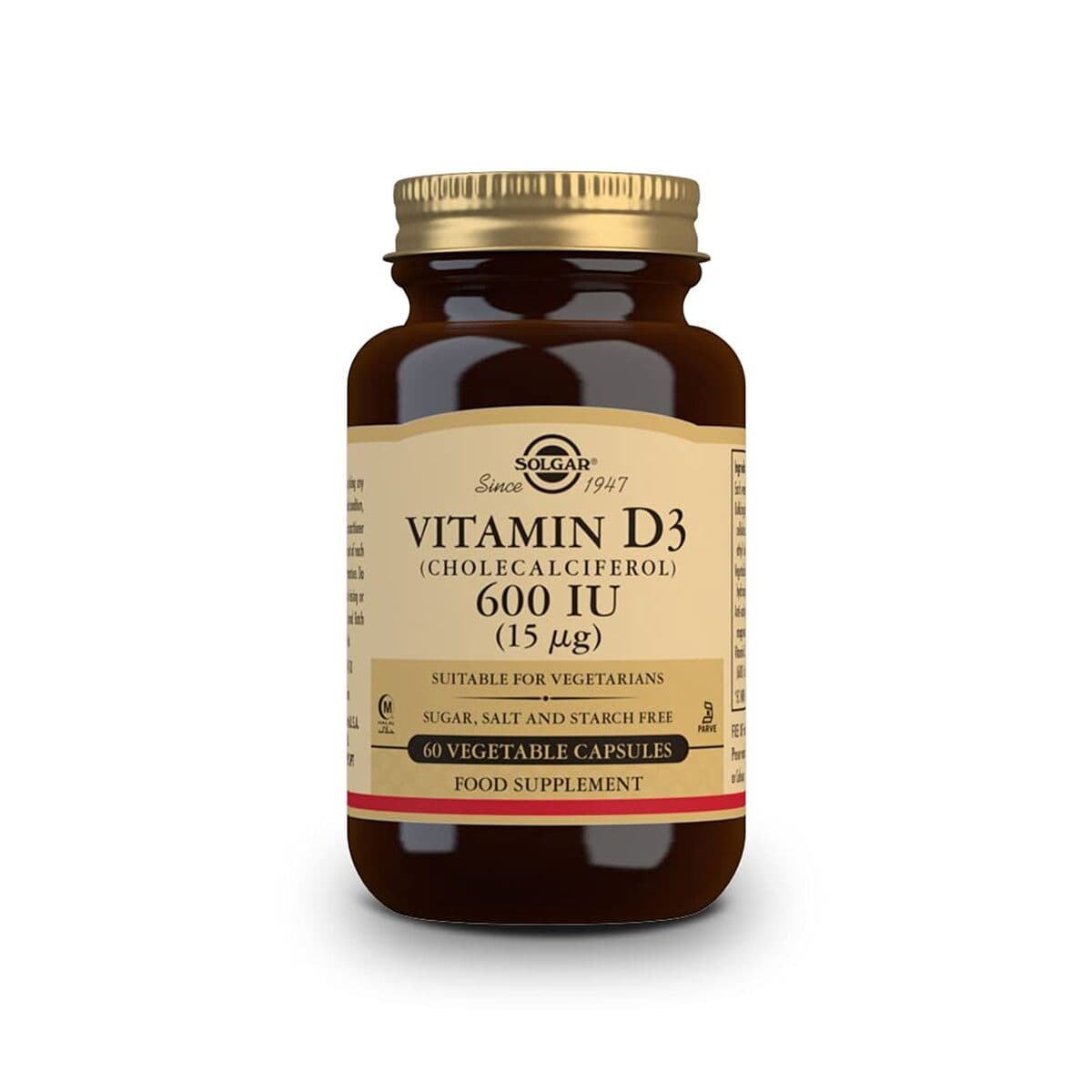 Vitamin D3 (kolekalciferol) Solgar 600 iu 60 Kapslar - Image 2