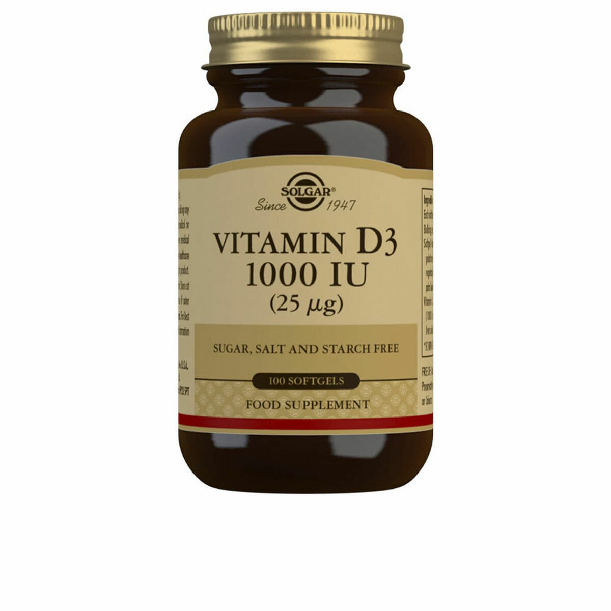 Vitaminas D3 (žuvų kepenų taukai ir cholekalciferolis) Solgar Vitamina Ui 100 vnt.