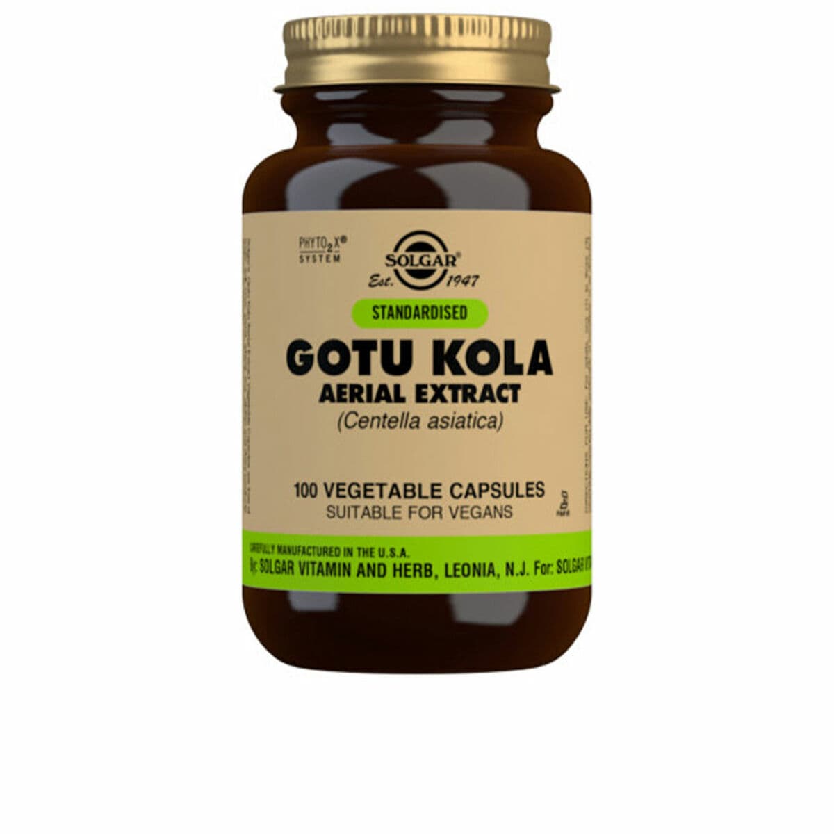 Gotu Kola Aerial Extract Solgar 4165 100 antal