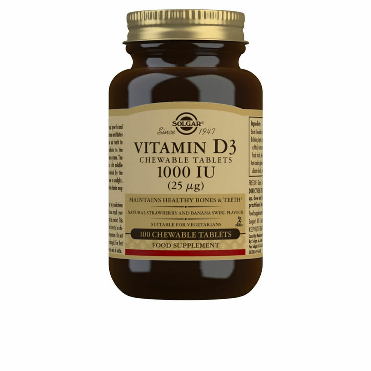 Vitamina D3 (Colecalciferolo) Solgar Vitamina Iu 100 Unità