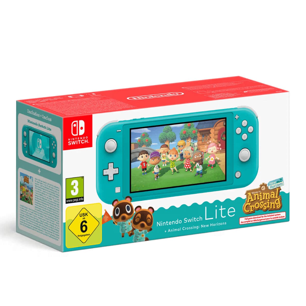 Nintendo Switch Lite + Animal Crossing Nintendo 45496546083 Turkos - Image 2