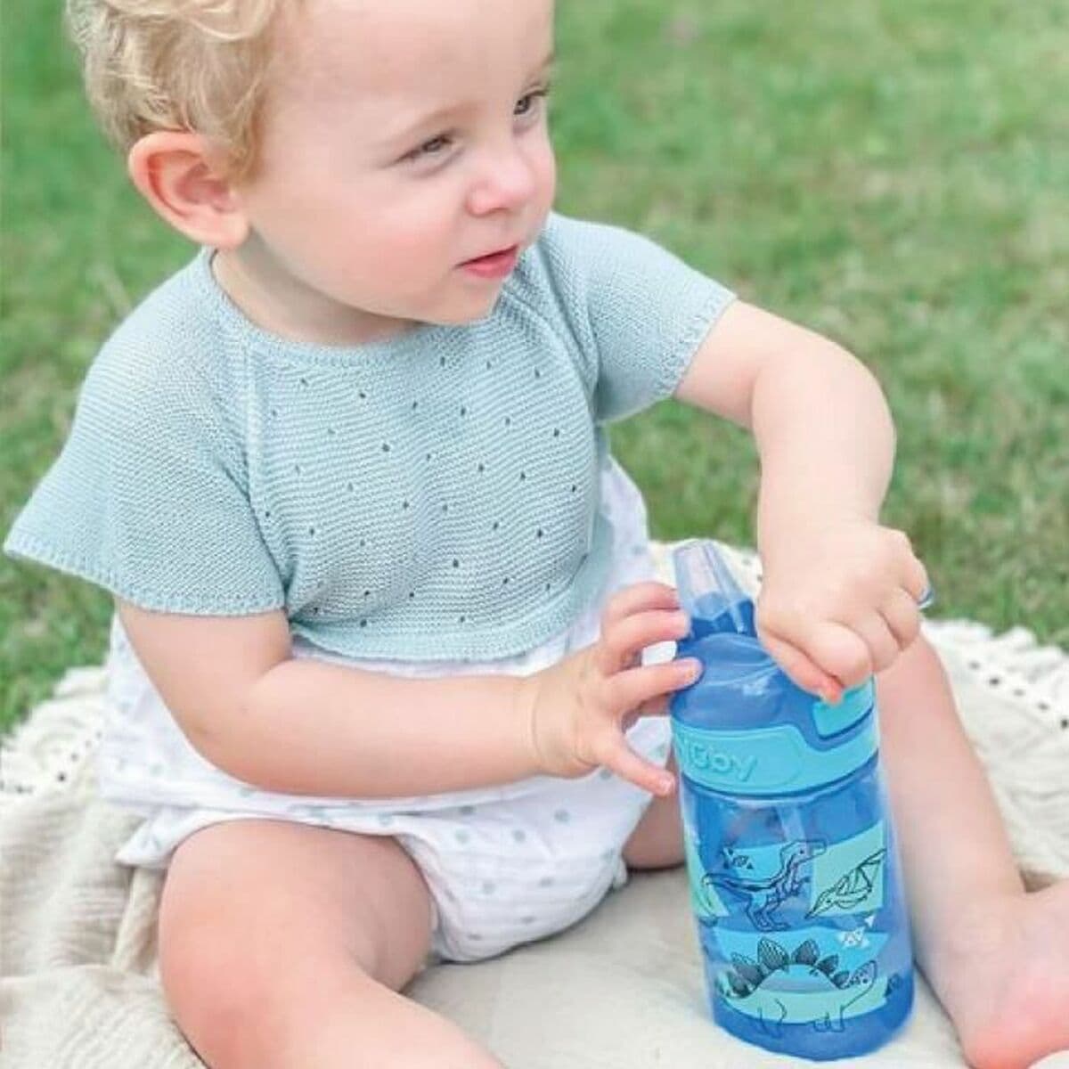 Vaso de Aprendizaje Nûby Azul 360 ml - Image 3