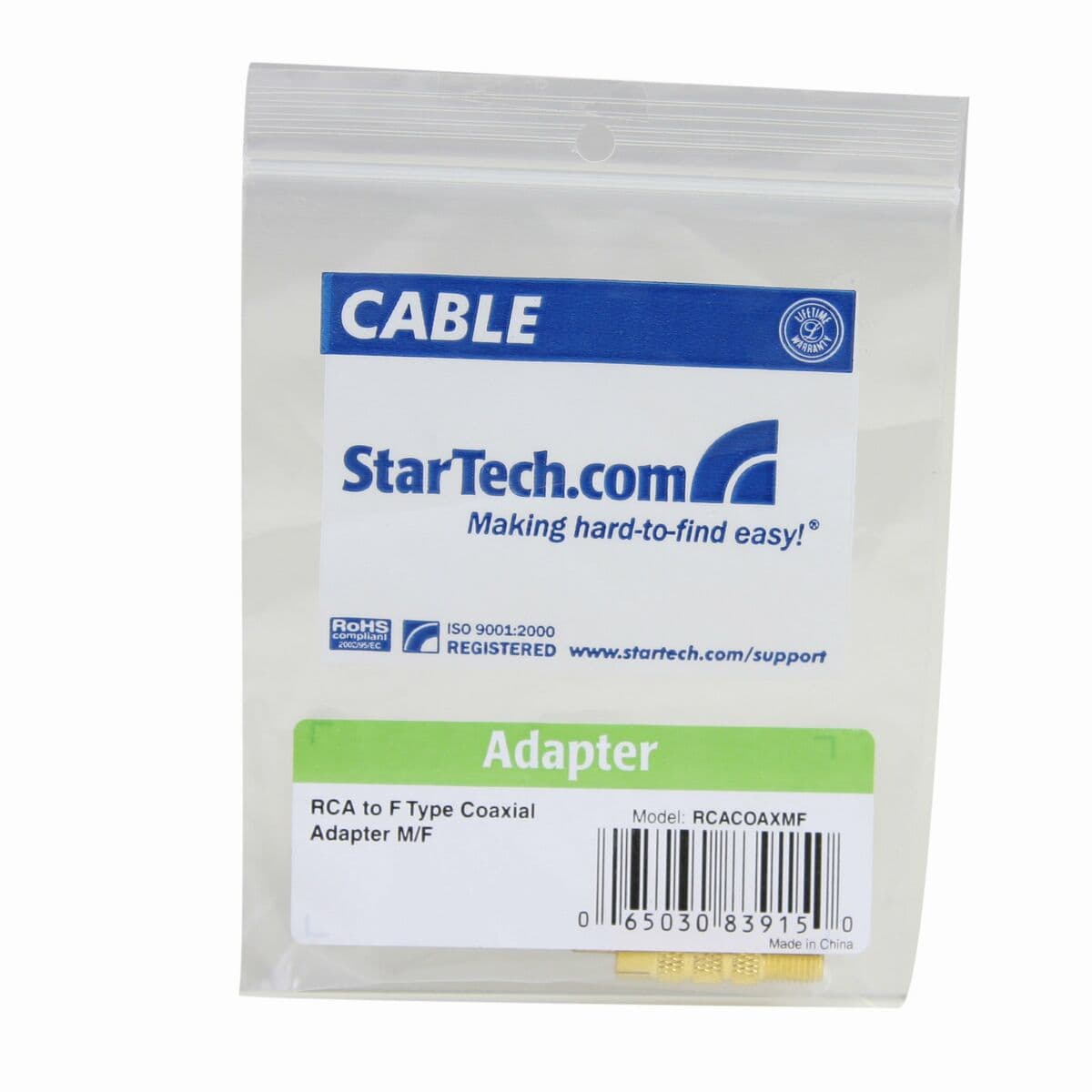 Adaptér RCA Startech RCACOAXMF            Žlutý - Image 3