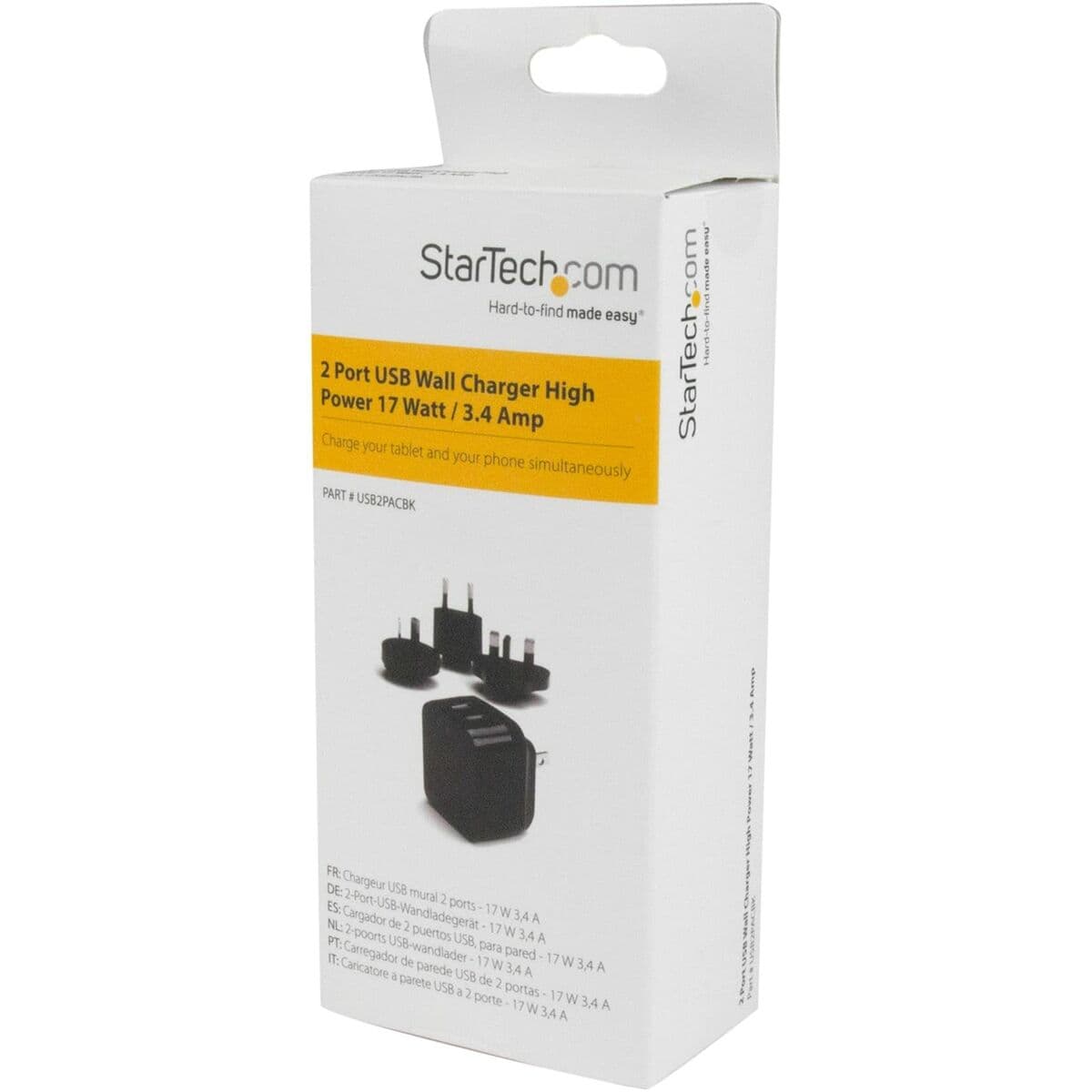 Cargador de Pared Startech USB2PACBK            Negro - Image 4