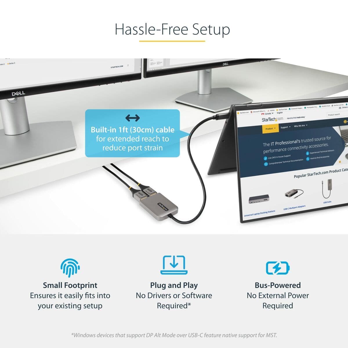 Adapteris Startech MST14CD122DP Pilka - Image 9