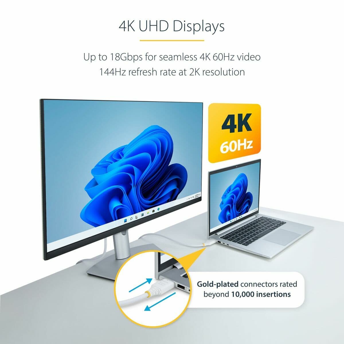 Cable USB Startech HDMI2-CABLE-4K60-10W Blanco 3 m - Image 10
