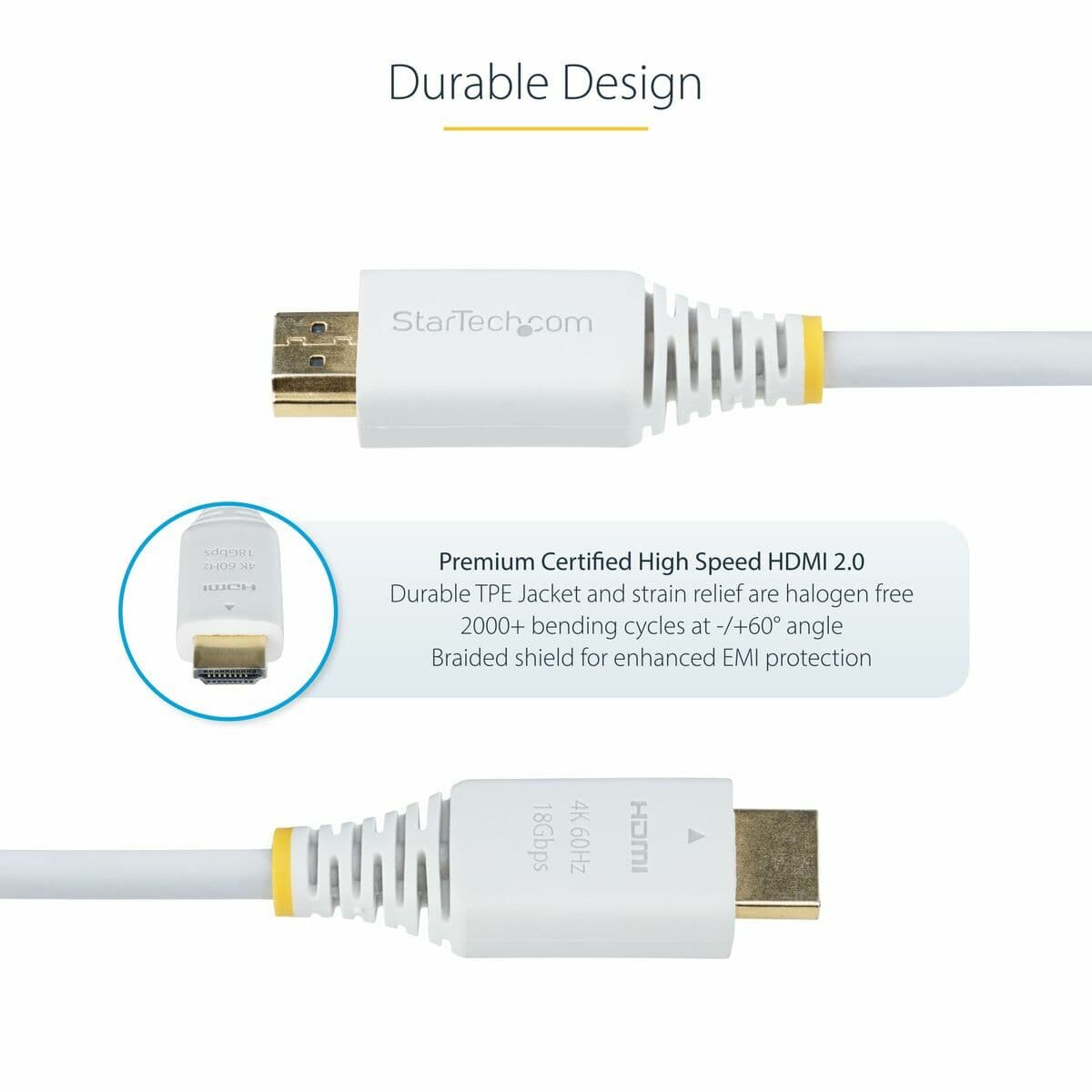 Cable USB Startech HDMI2-CABLE-4K60-10W Blanco 3 m - Image 12