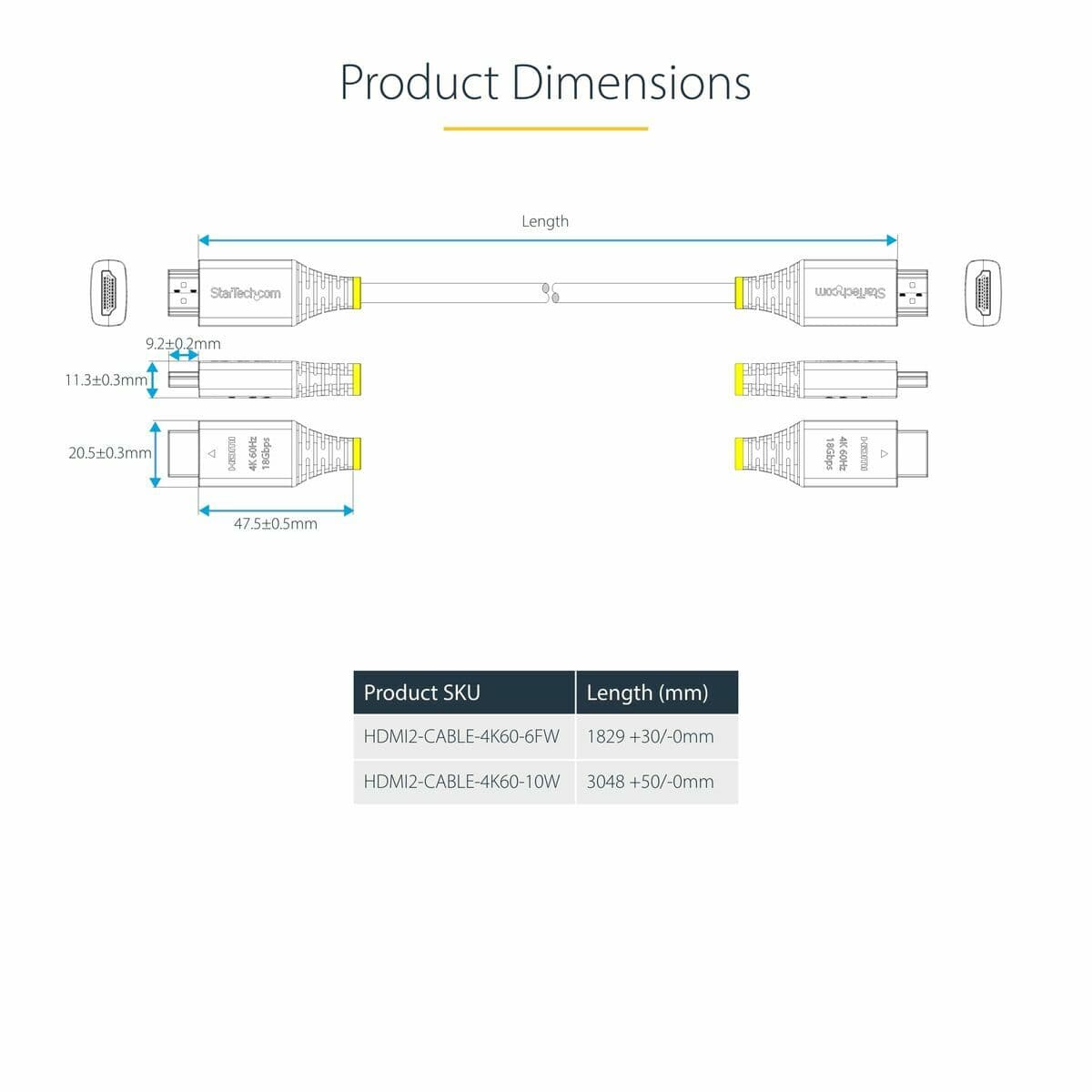 Cable USB Startech HDMI2-CABLE-4K60-10W Blanco 3 m - Image 13