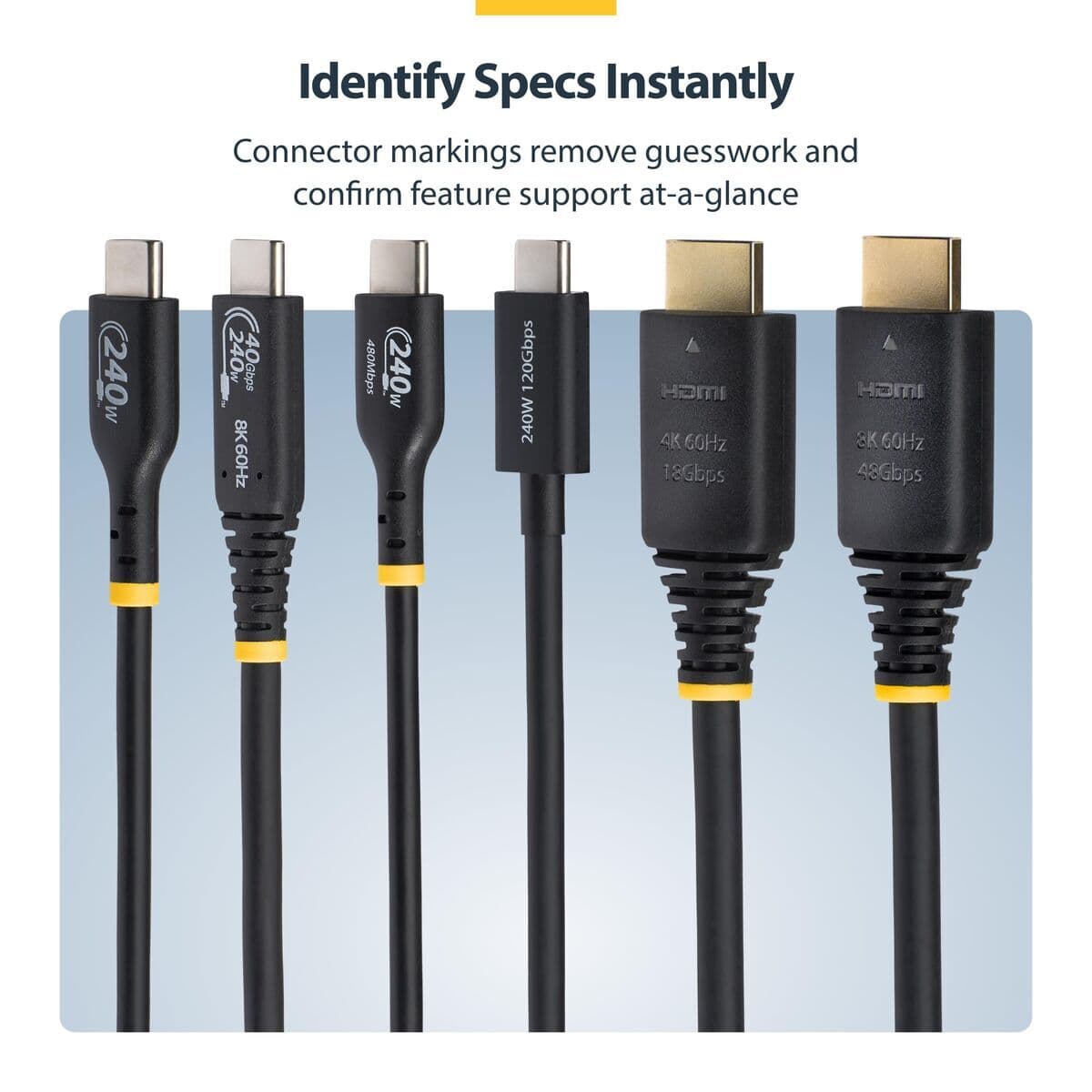 Câble HDMI Startech HDMI21-CBL-8K60-50CM Noir - Image 4