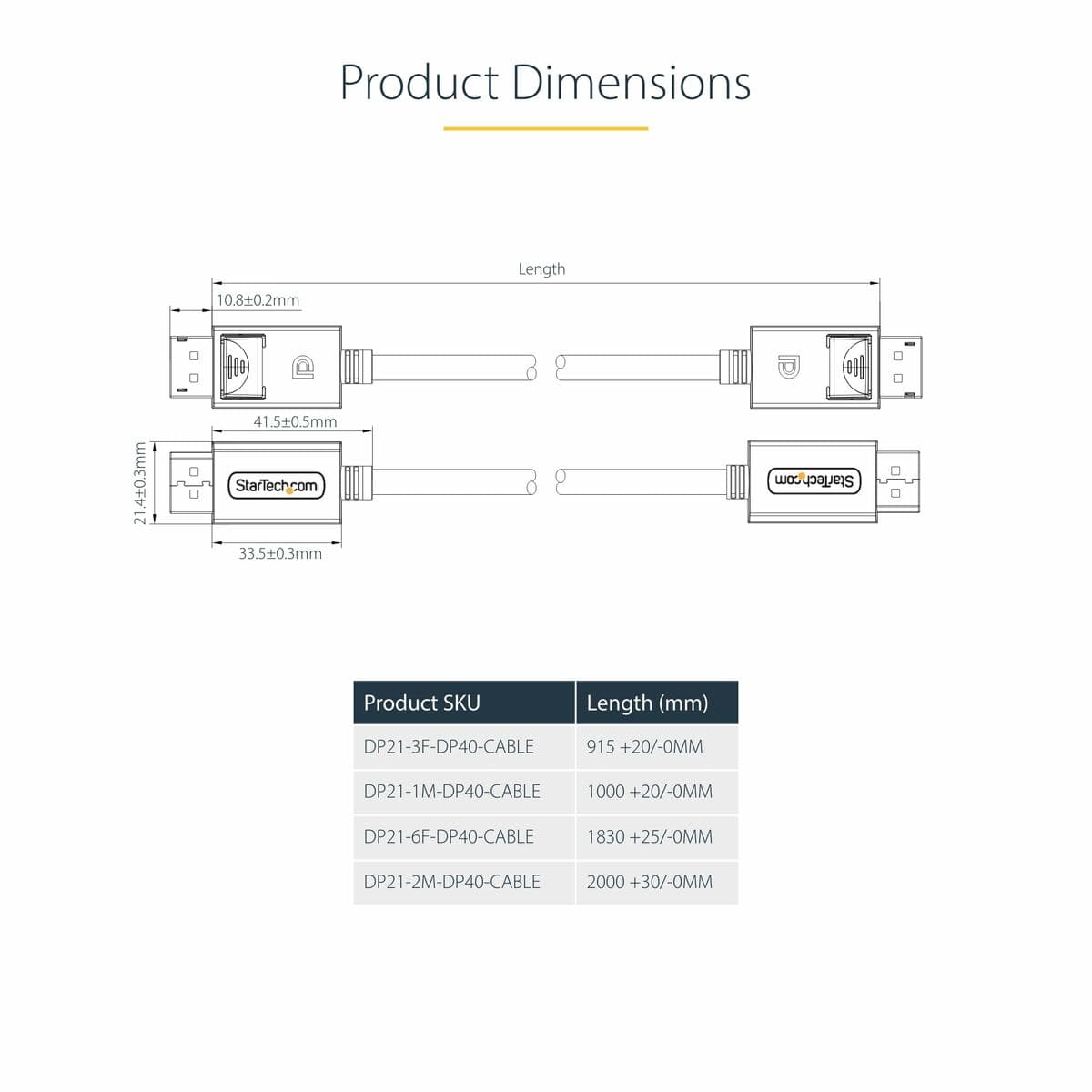 Cable USB Startech DP21-3M-DP40-CABLE Negro 3 m - Image 8