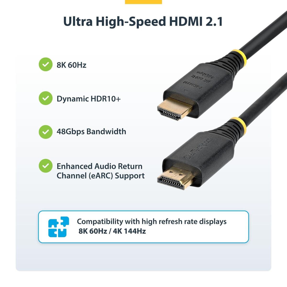 Câble HDMI Startech HDMI21-CBL-8K60-5M Noir 5 m - Image 4