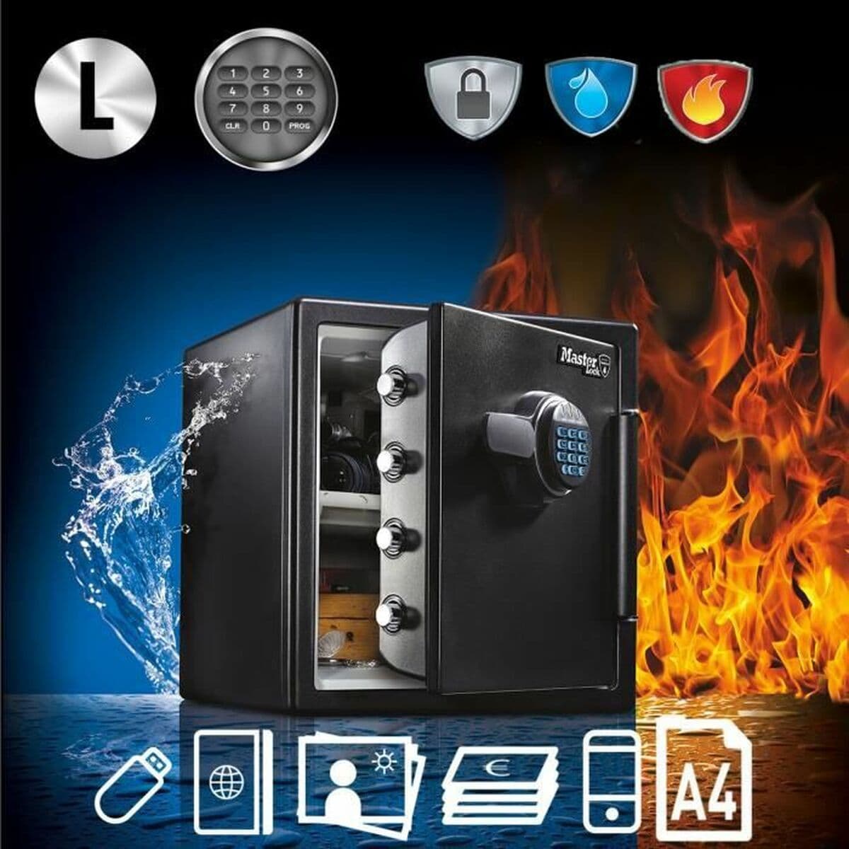 Seif cu încuietoare electronică Master Lock CHW30300EURHRO 10 L - Image 5