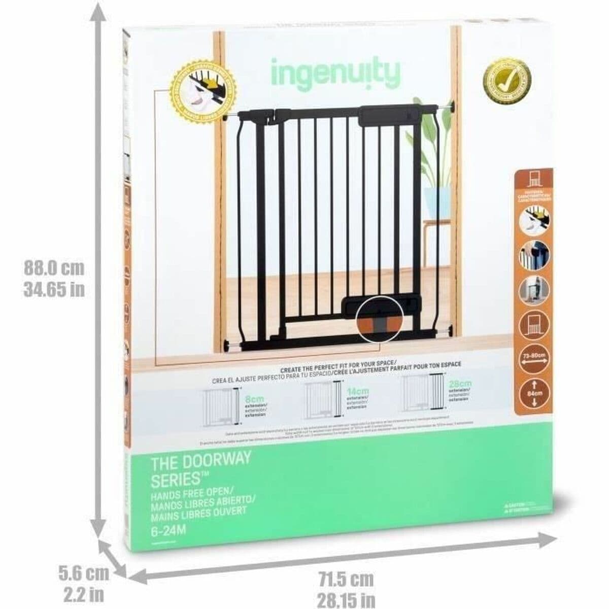 Barrera de seguridad Ingenuity Negro 73-80 cm - Image 2
