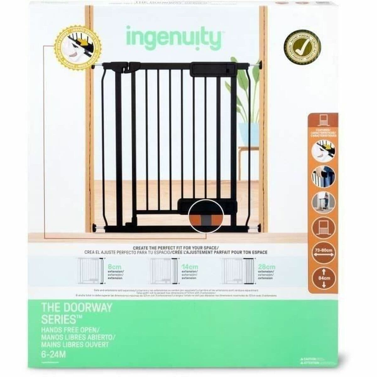 Barrera de seguridad Ingenuity Negro 73-80 cm - Image 4