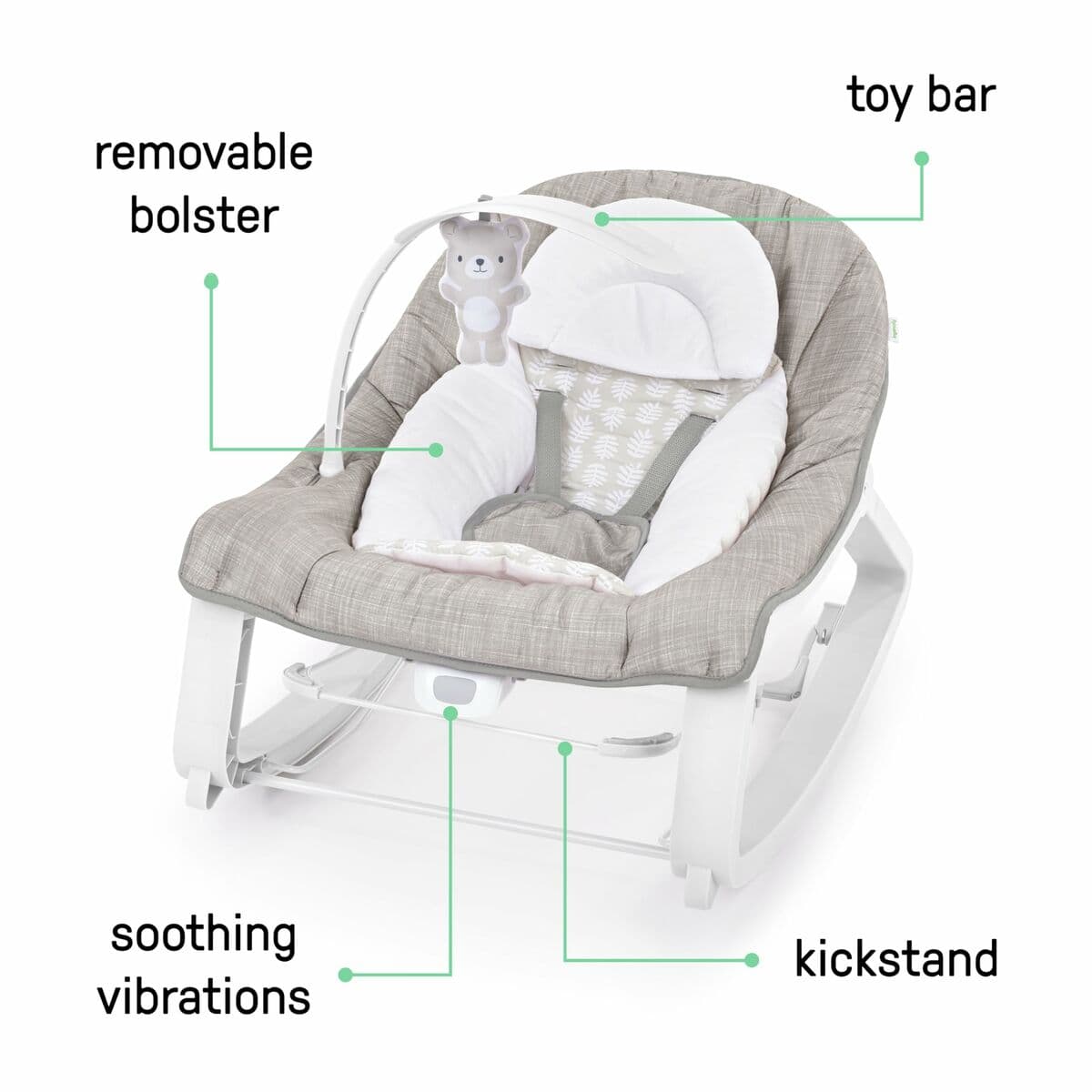 Hamaca para Bebé Ingenuity Blanco Gris - Image 6