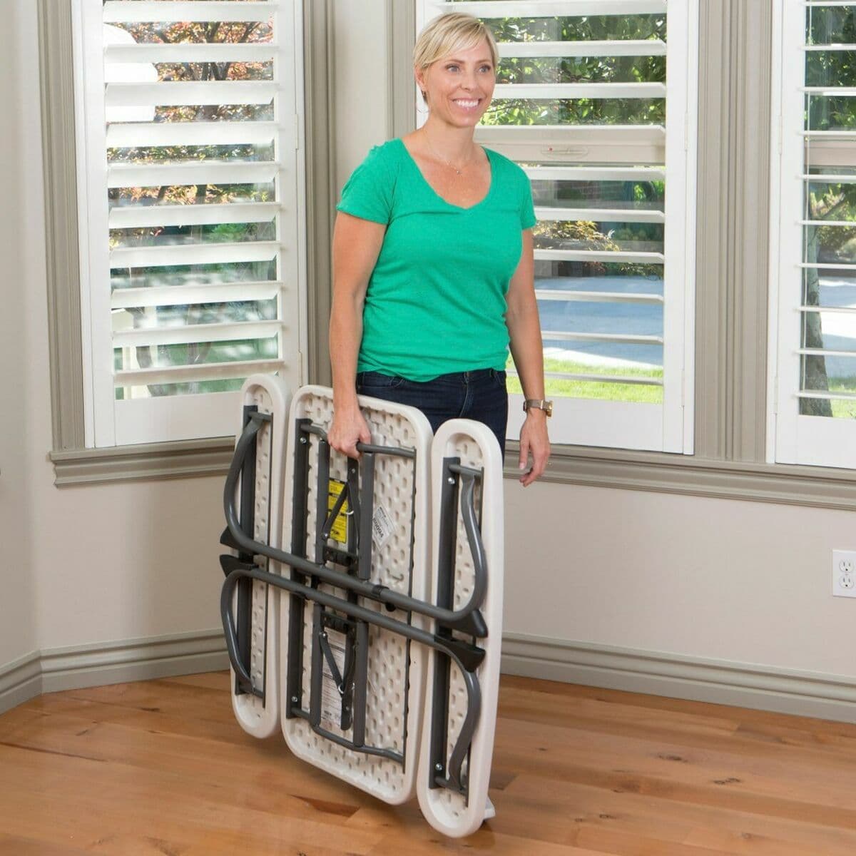 Picknick-Tisch Lifetime Biegsam Creme Stahl 82,5 x 90 x 53,5 cm - Image 5