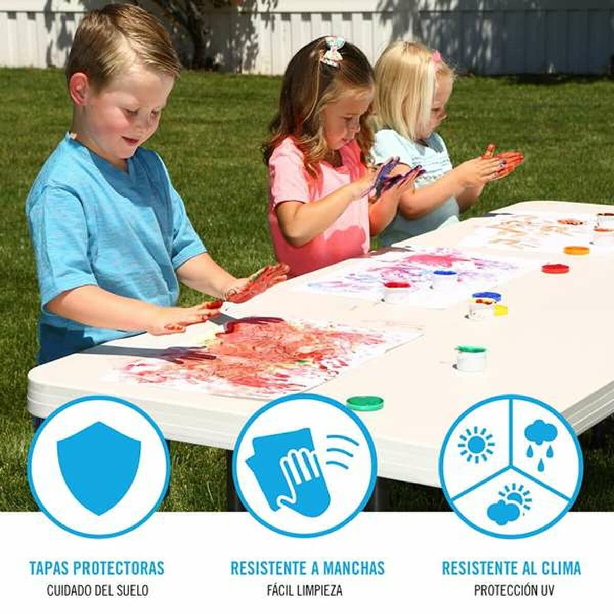 Mesa Plegable Lifetime Blanco Acero Rectangular (Reacondicionado C) - Image 21