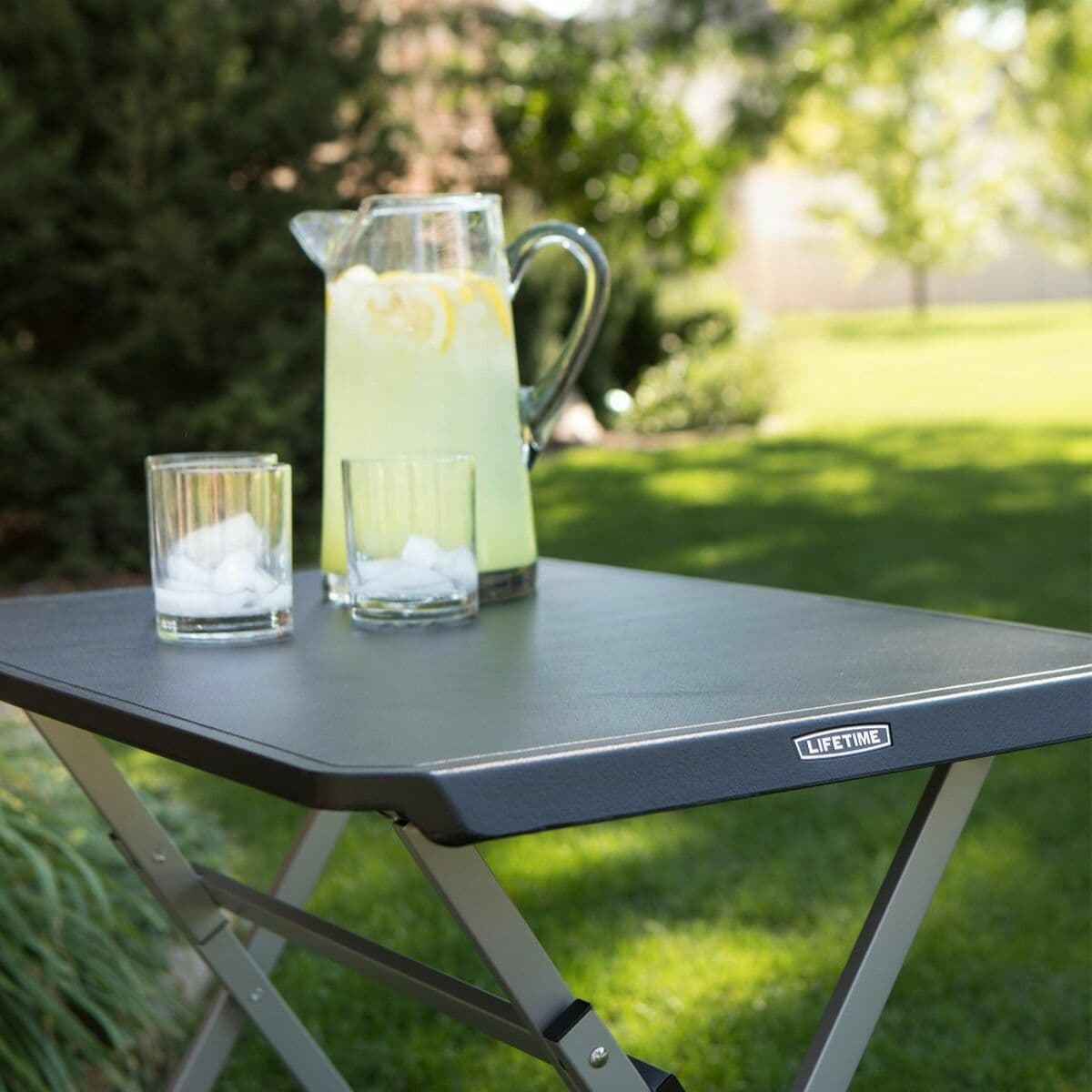 Mesa Plegable Lifetime Negro Acero Plástico 75 x 50,5 x 66 cm - Image 5