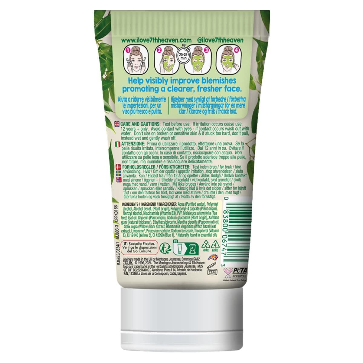 Gesichtsmaske Peel Off 7th Heaven BLEMISH RESCUE 50 ml