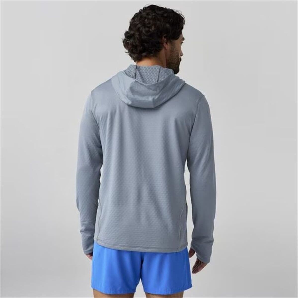 Herren Sweater mit Kapuze Brooks Notch Thermal 3.0 Hellgrau - Image 4