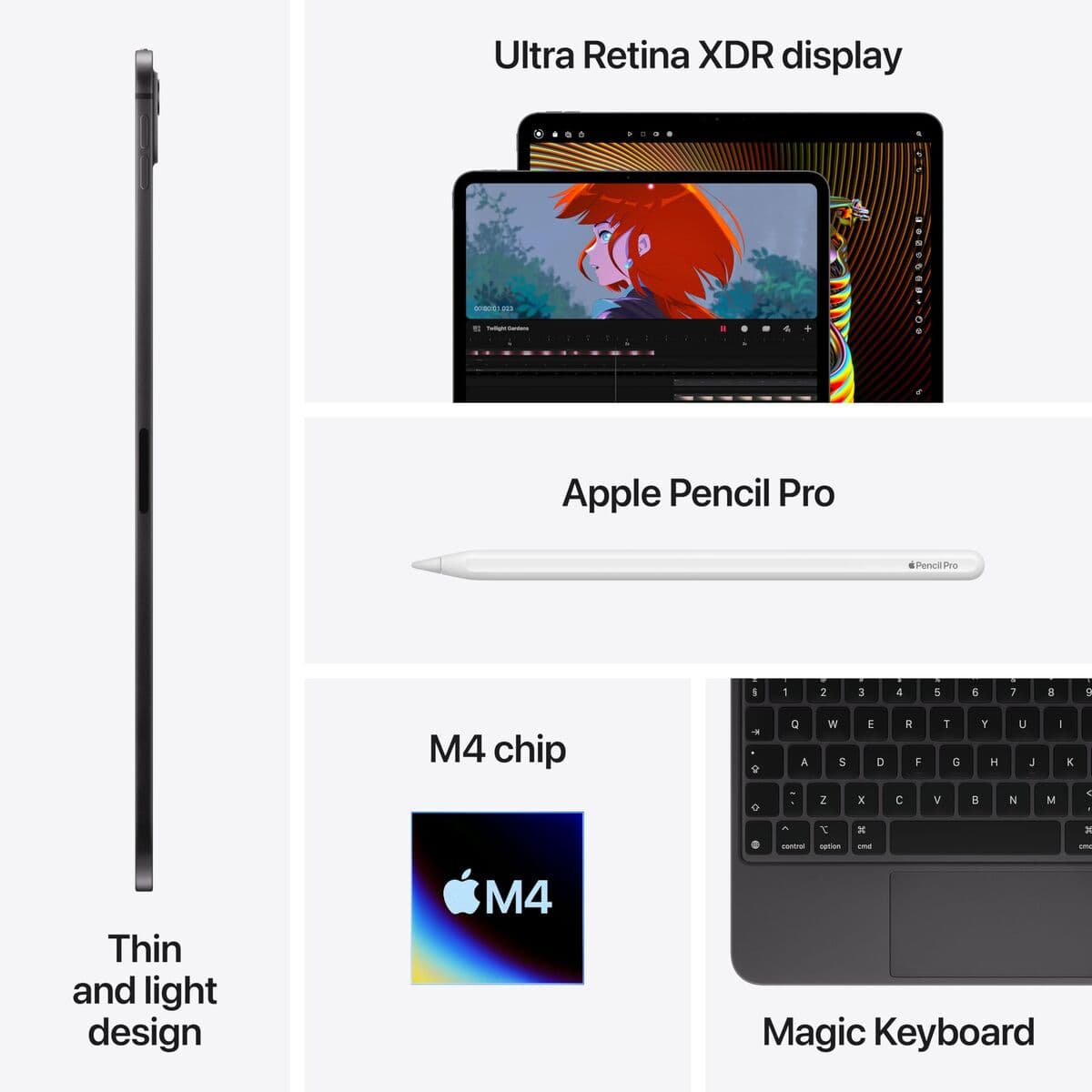 Tablette Apple iPad Pro 13" Octa Core 8 GB RAM 512 GB Noir - Image 12