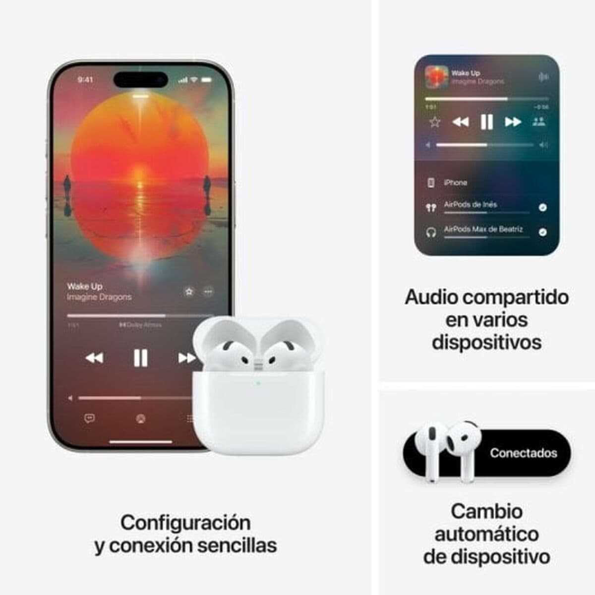 Bluetooth ausinės Apple AirPods 4 Balta - Image 7