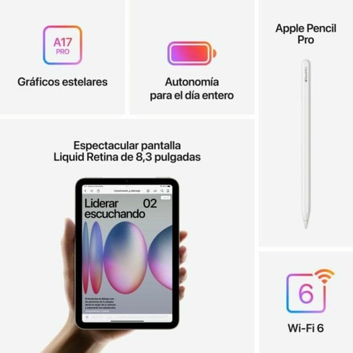 Tablet Apple iPad Mini (7ª Gen.) 8,3" Hexa Core 8 GB RAM 128 GB Siva - Image 11