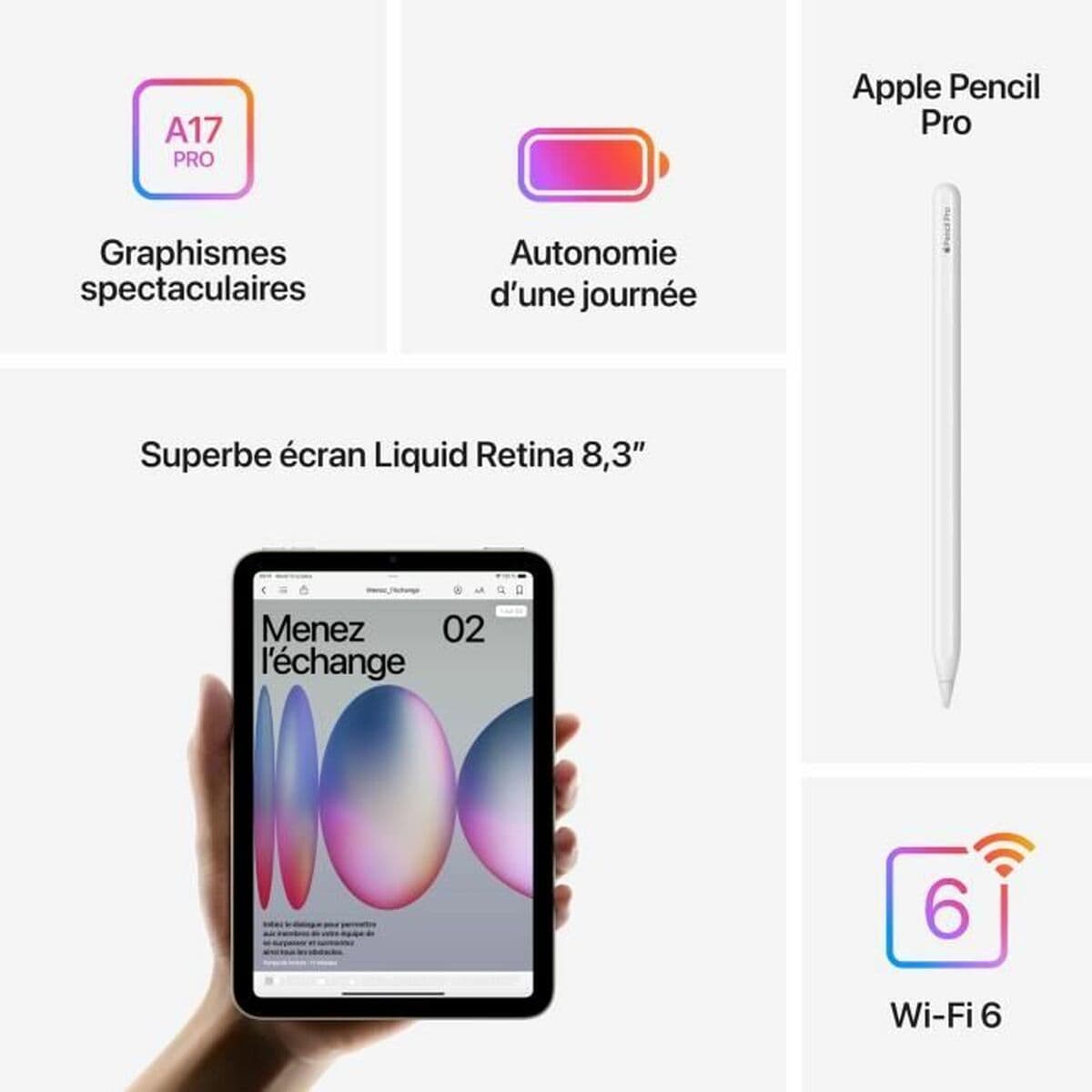 Tablette Apple iPad mini 8,3" 128 GB Blanc - Image 5