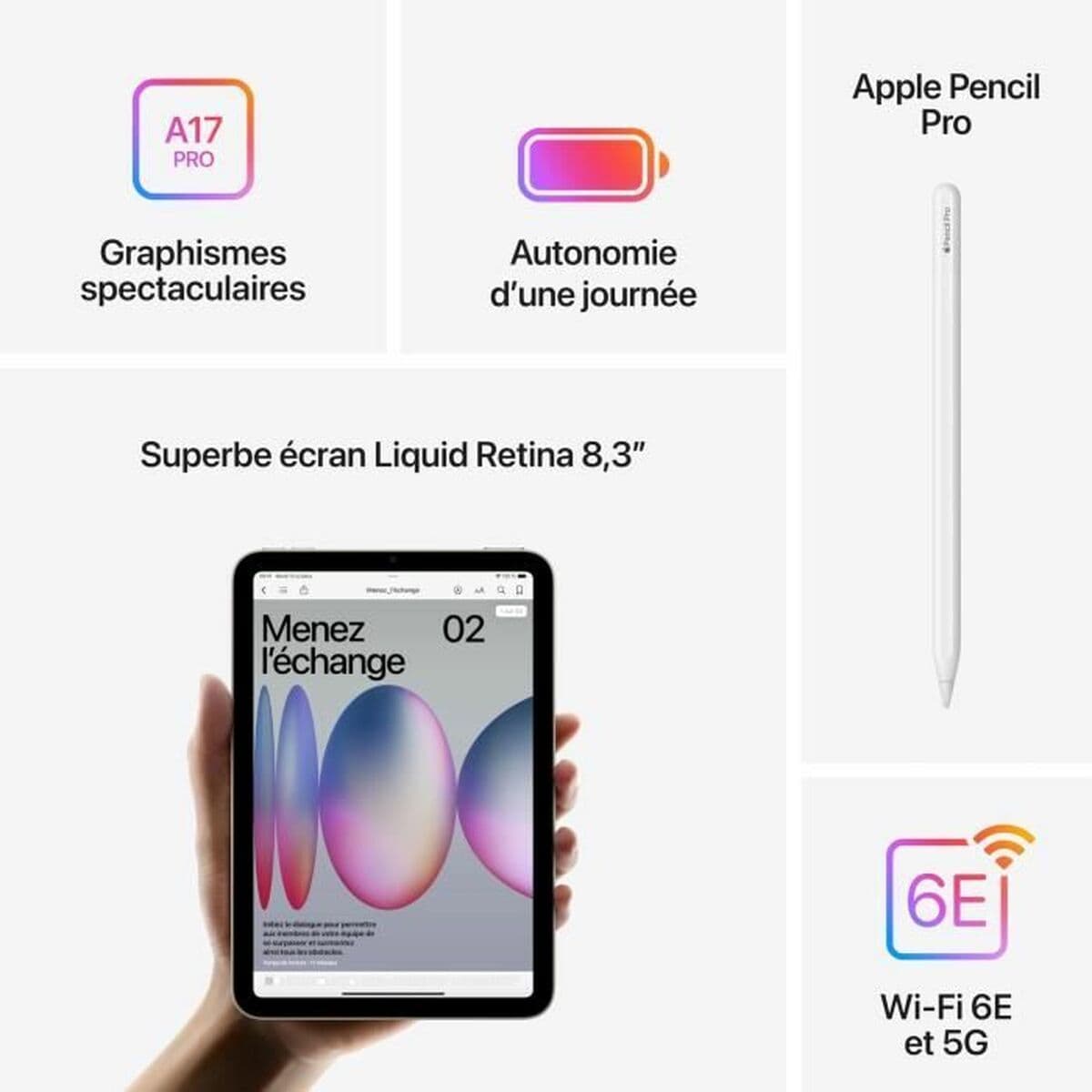 Tabletă Apple iPad mini 8,3" 128 GB Gri - Image 4