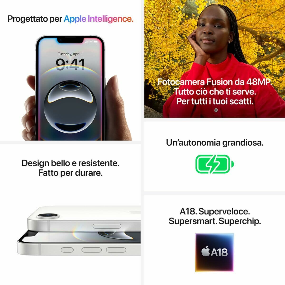 Smartphone Apple iPhone 16e 6,1" Hexa Core 8 GB RAM 128 GB Negru - Image 9