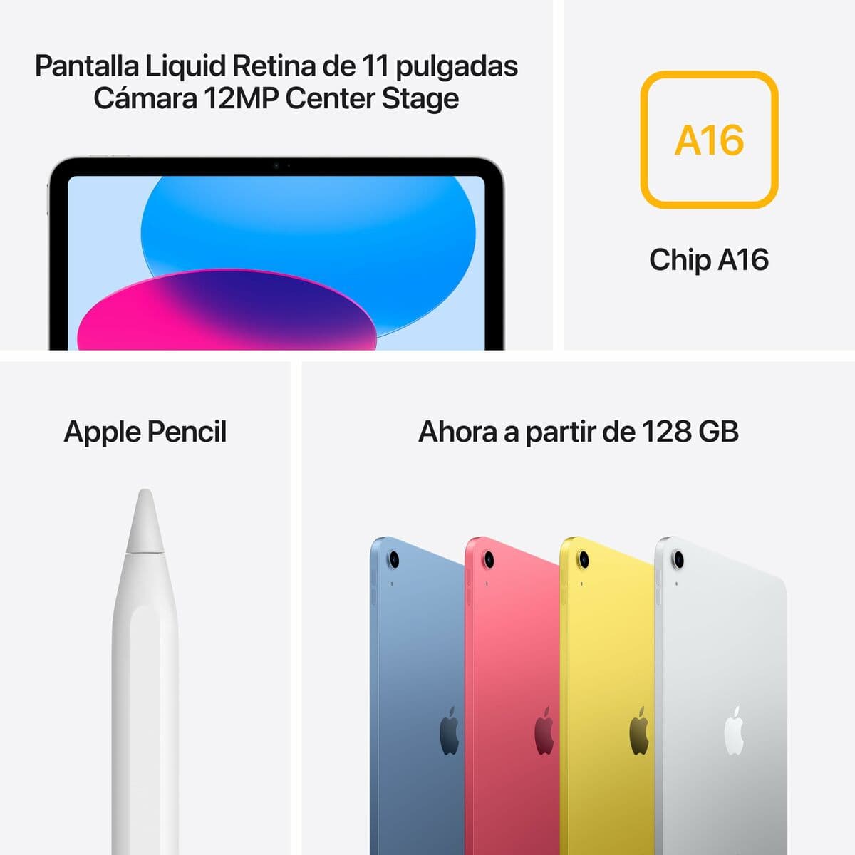 Tablette Apple iPad A16 11" 256 GB Jaune A14 Bionic - Image 21