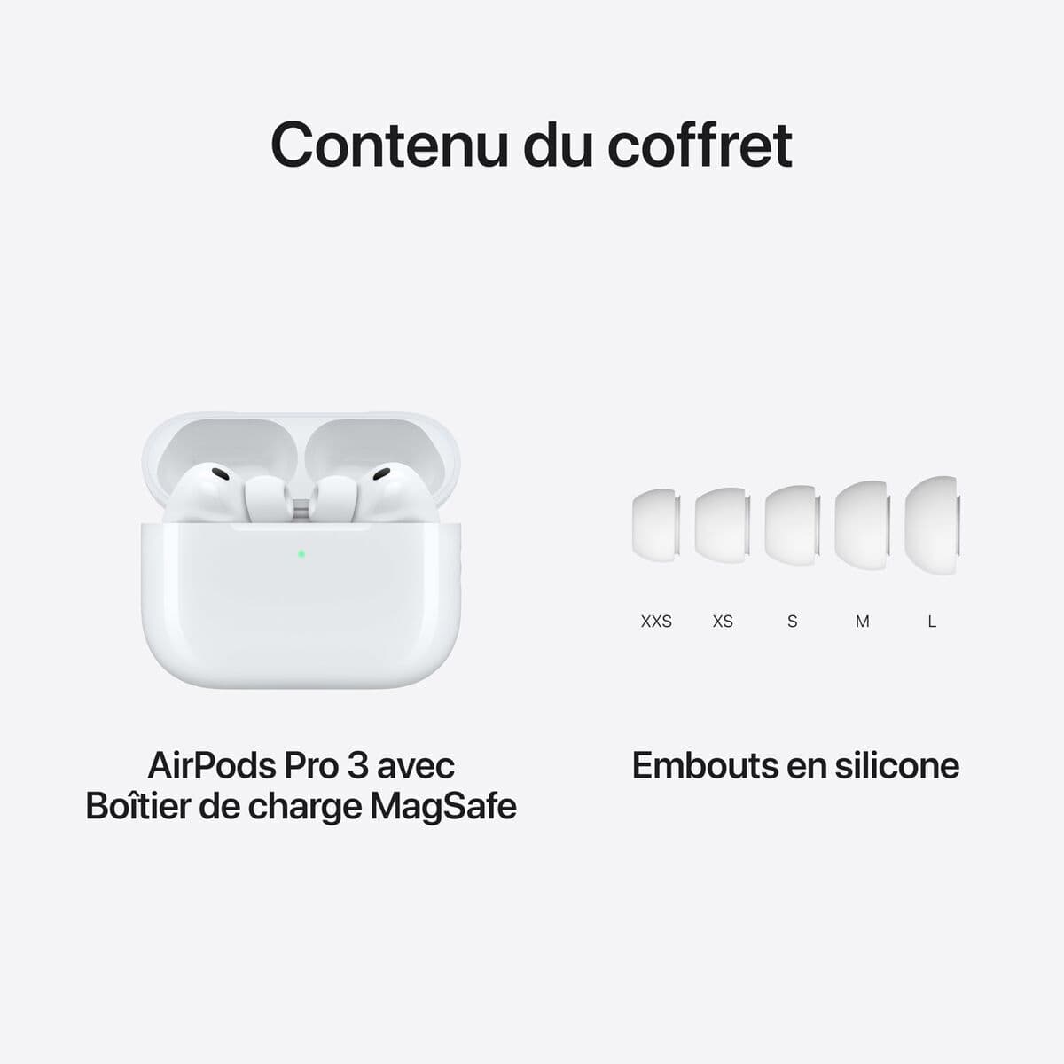 Auriculares Inalámbricos con Estuche de Carga Apple Airpods Pro 3 MFHP4ZM/A Blanco - Image 13