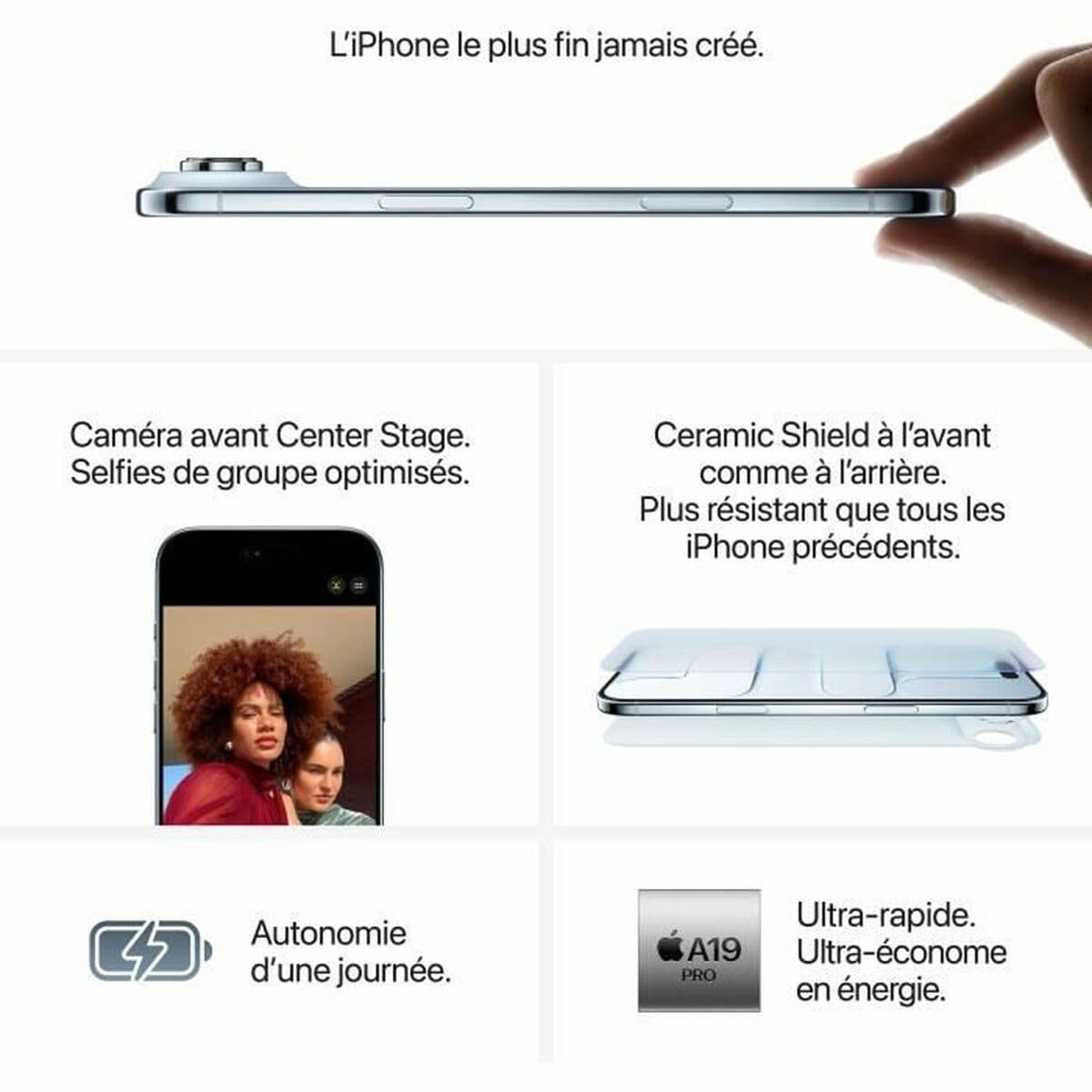 Smartphone Apple 6,5" A19 Pro 1 TB Bleu - Image 6