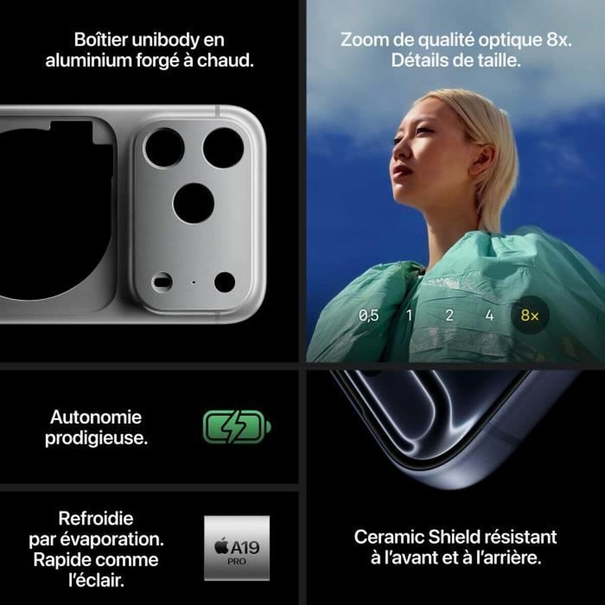 Smartphone Apple iPhone 17 Pro Max 6,9" A19 Pro 2 TB Argenté - Image 9