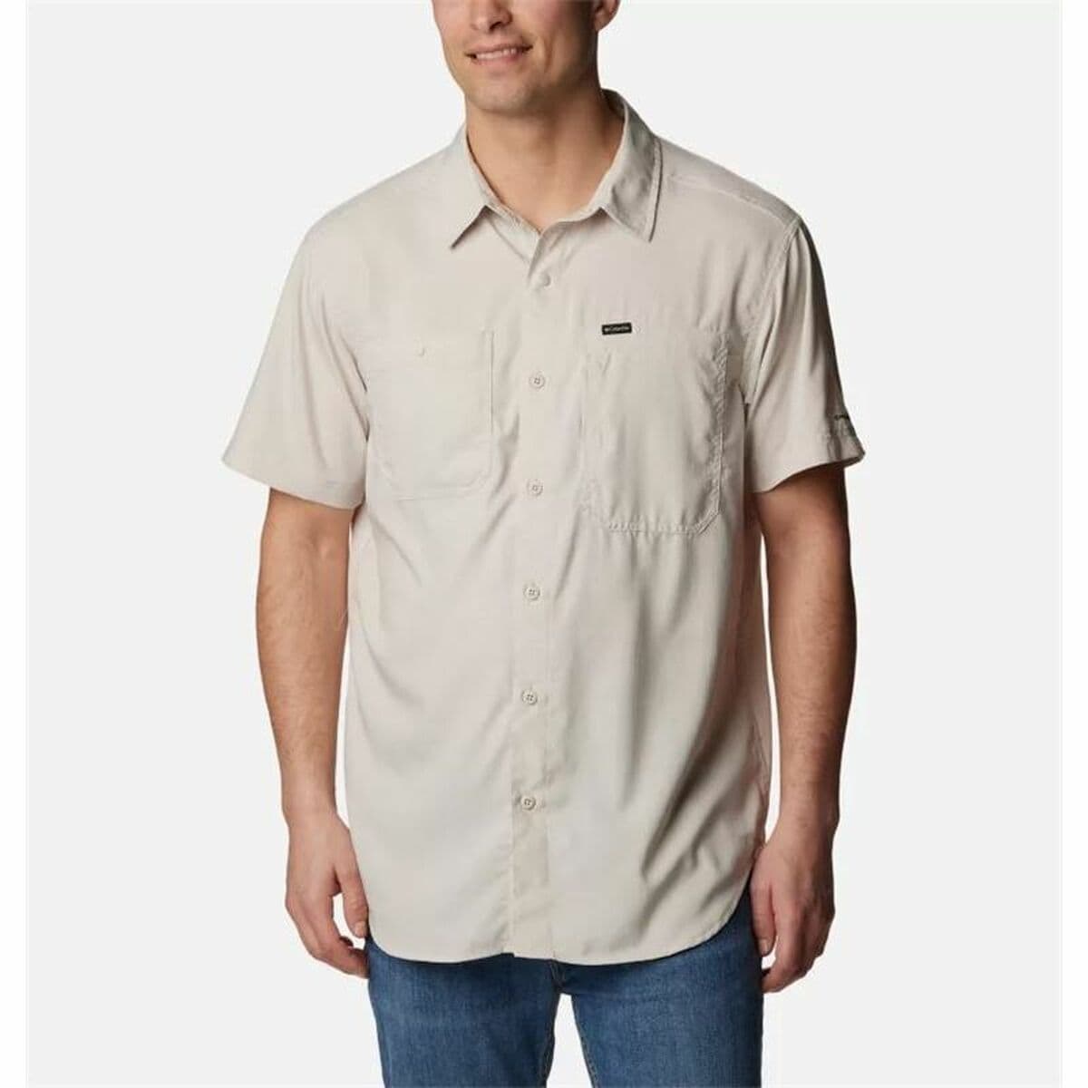 Camiseta de Manga Corta Hombre Columbia Silver Ridge™ Utility Beige