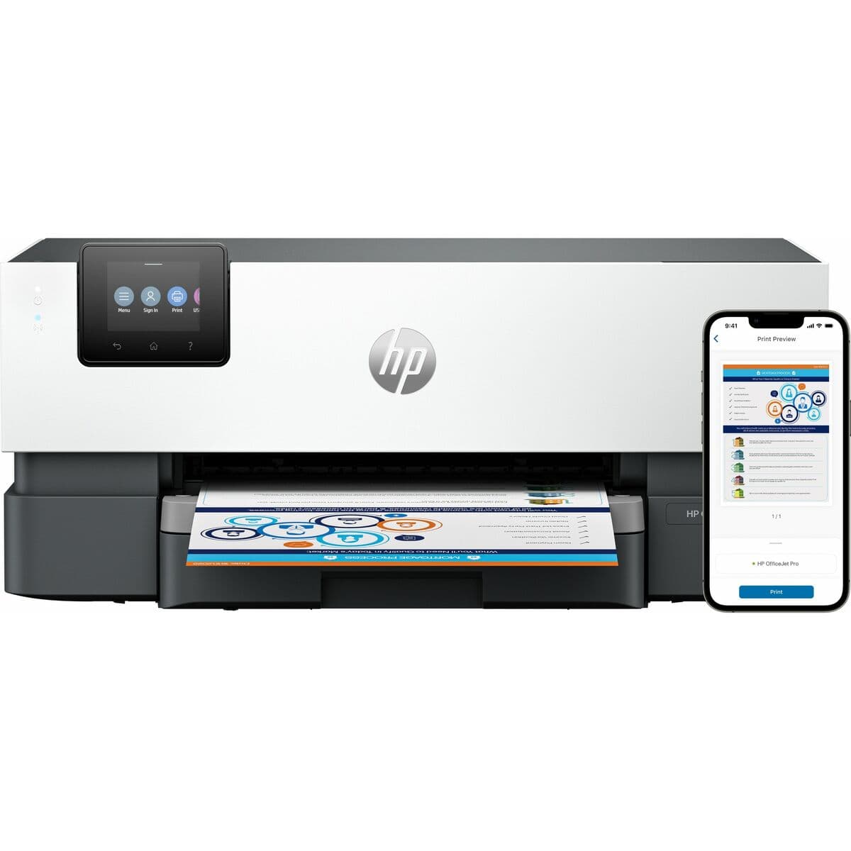 Skrivare HP Officejet Pro 9110b (Renoverade A) - Image 2