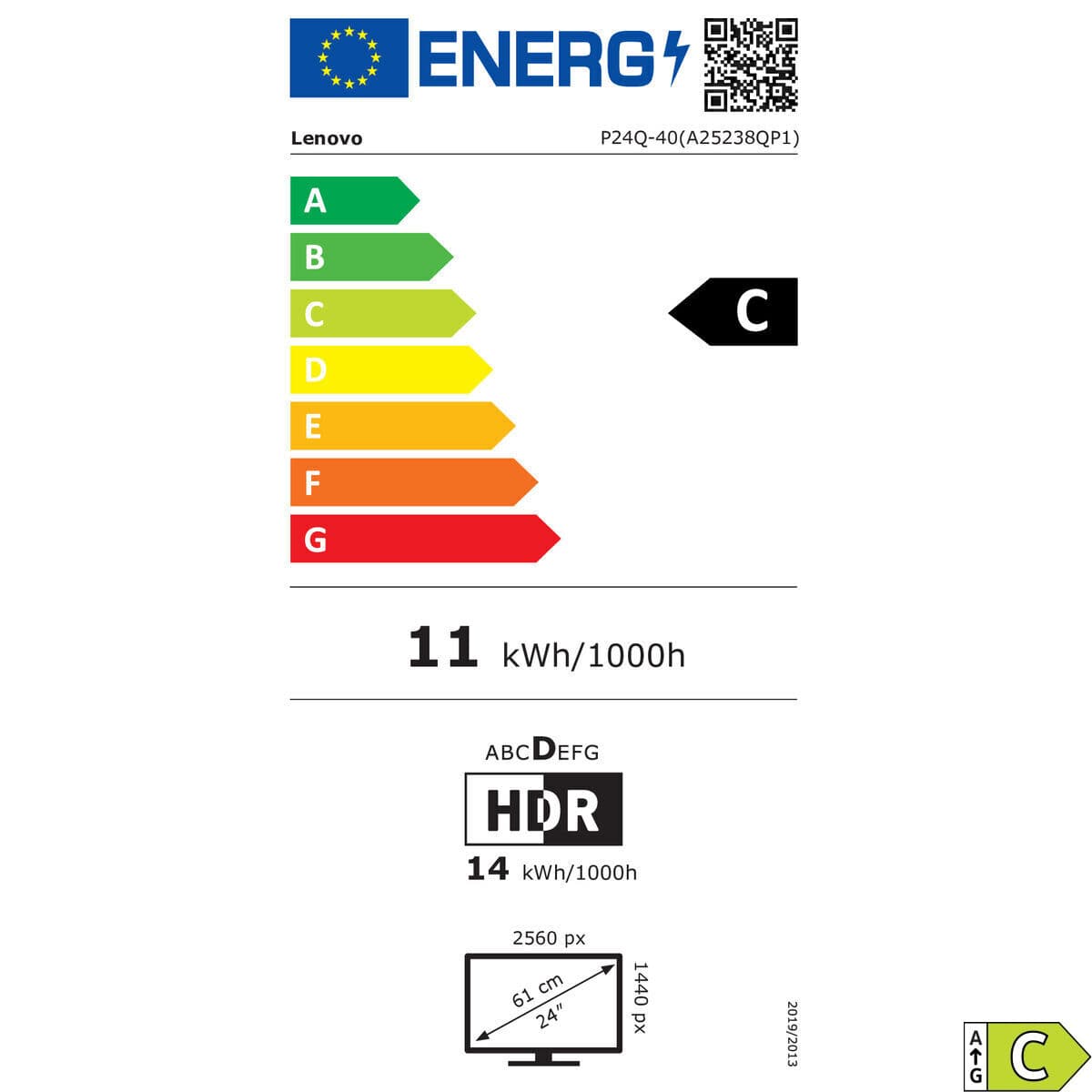 Monitor Lenovo 64B2GAT1EU Quad HD 23,8" - Image 2