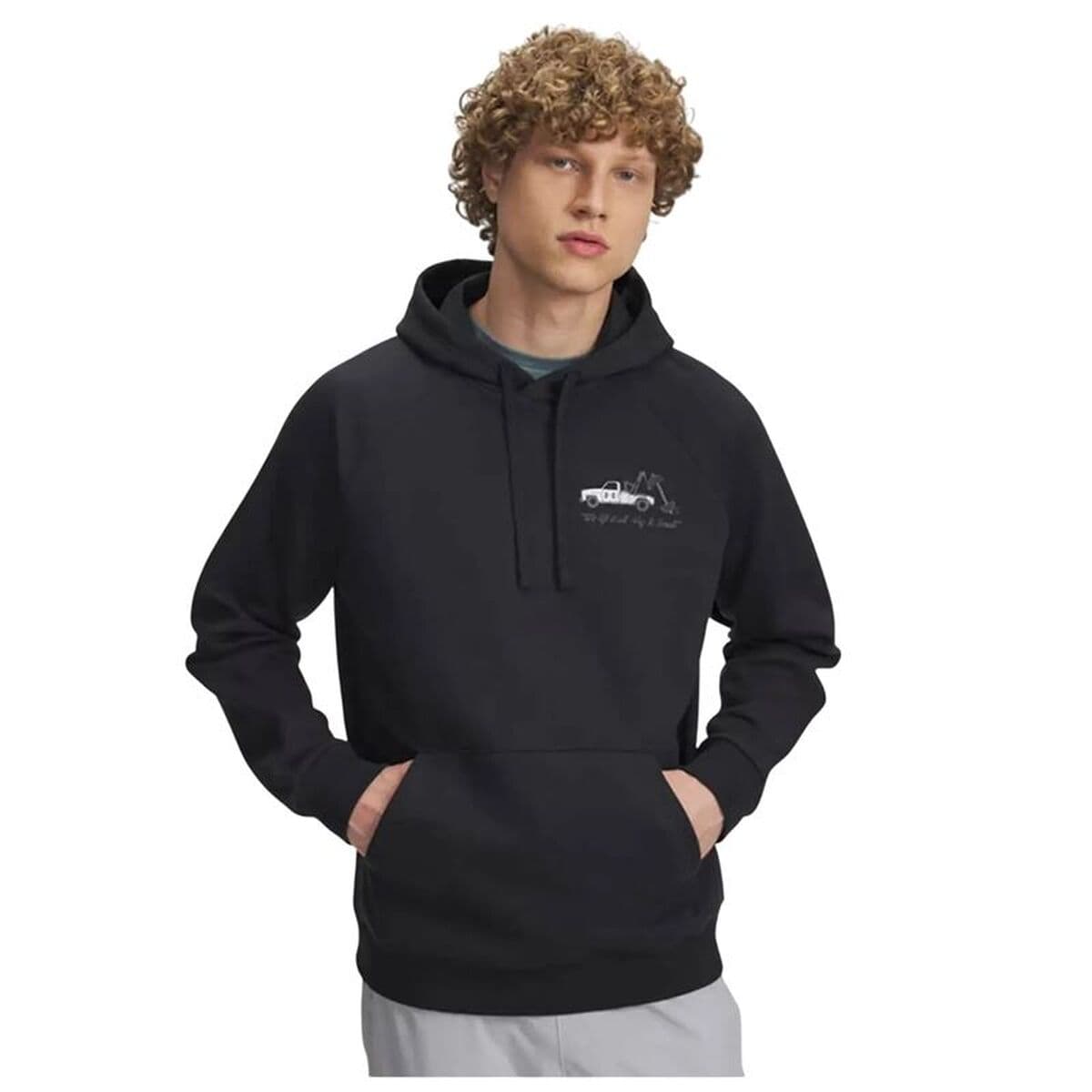Herren Sweater mit Kapuze Under Armour Rival Fleece Hbr Logo Hd Schwarz