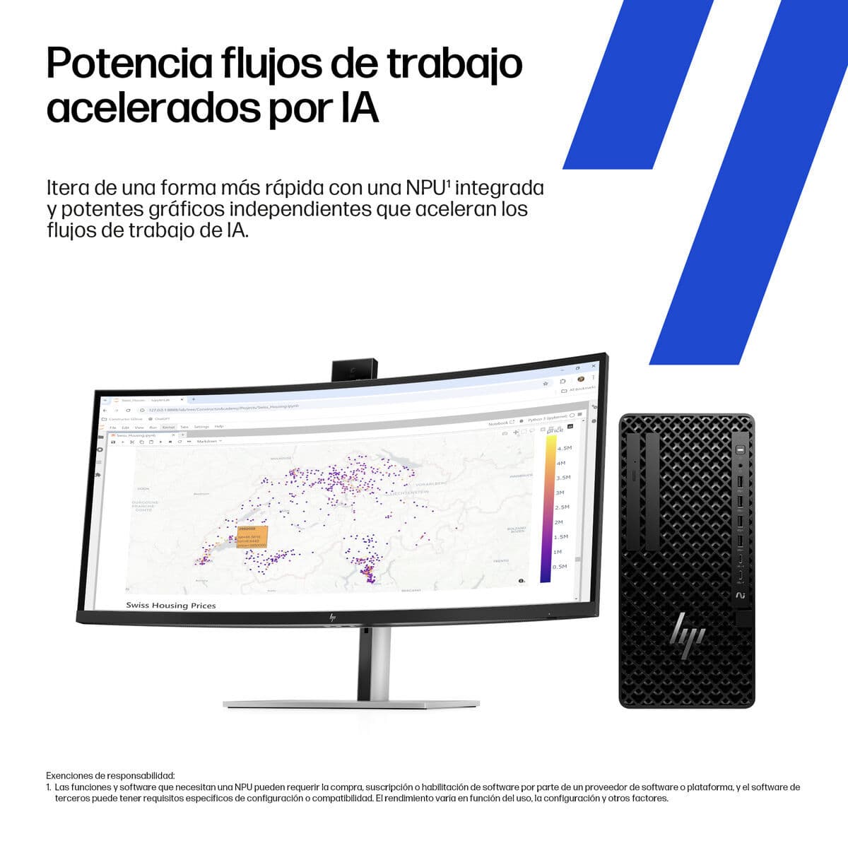 Stasjonær PC HP CM3T3ET#ABE 32 GB RAM Ultra 7-265 geforce rtx 5060 - Image 2