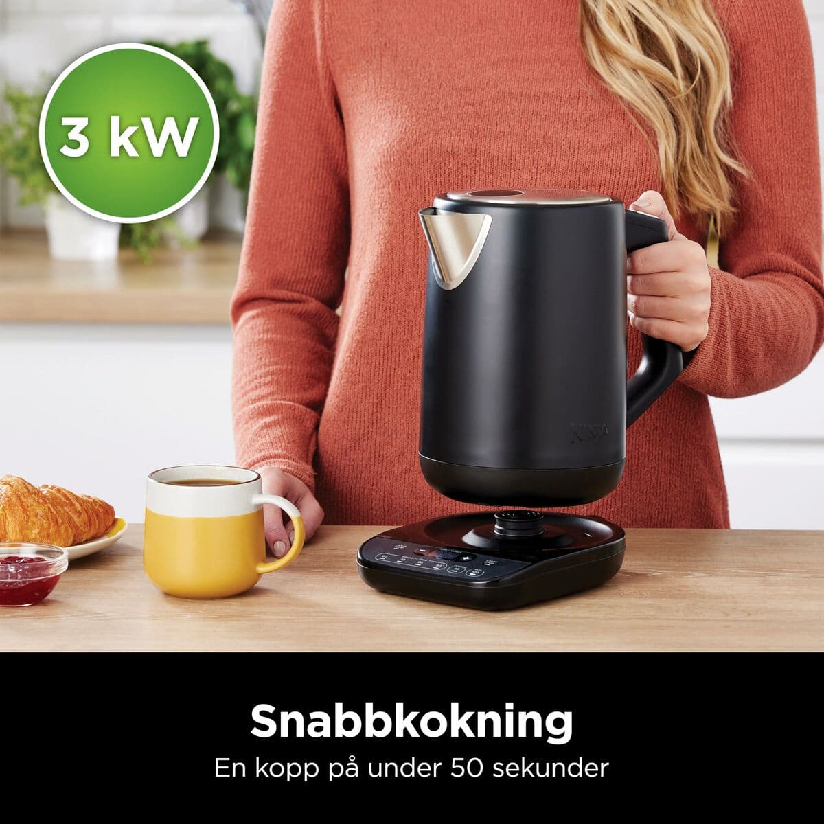 Hervidor NINJA KT200EU Negro Acero Inoxidable 3000 W 1,7 L - Image 4