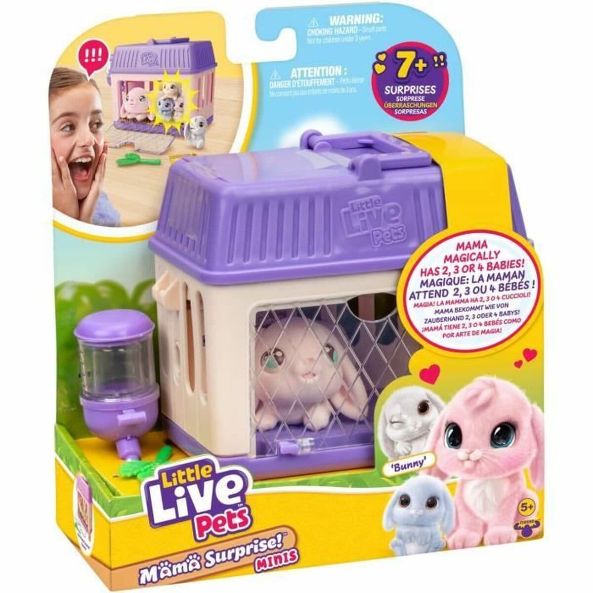 Mjukisleksak Little Live Pets Mama Surprise Rabbits Rosa Rose Plysch Kanin