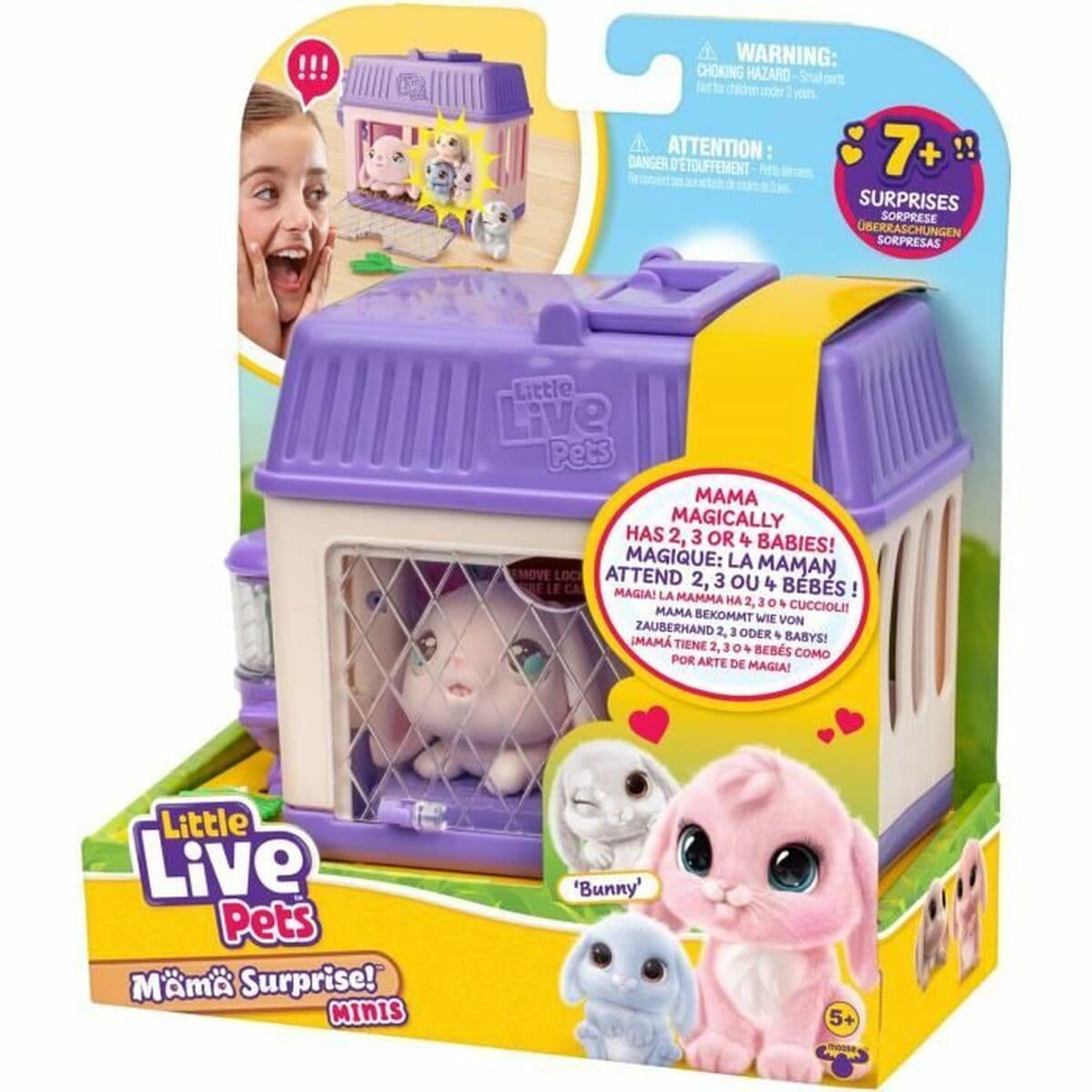 Mjukisleksak Little Live Pets Mama Surprise Rabbits Rosa Rose Plysch Kanin - Image 2