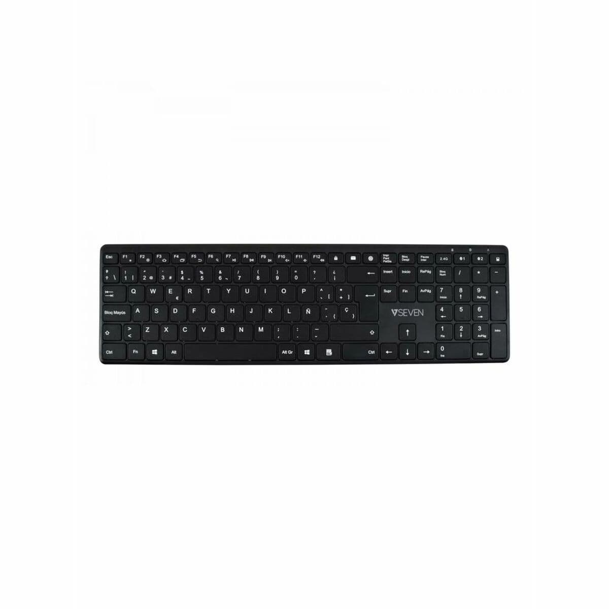 Tastatură Bluetooth V7 KW550 BT Negru Qwerty Spaniolă